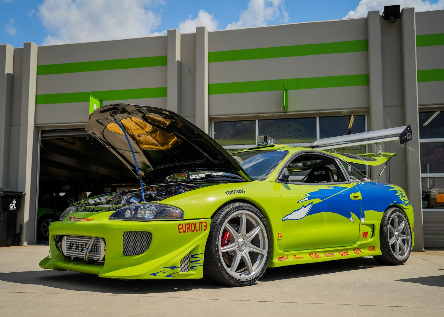 Fast n Furious Mitsubishi Eclipse Show Car Photography at Nopi Nationals at Echo Park Speedway Atlanta Motor Speedway