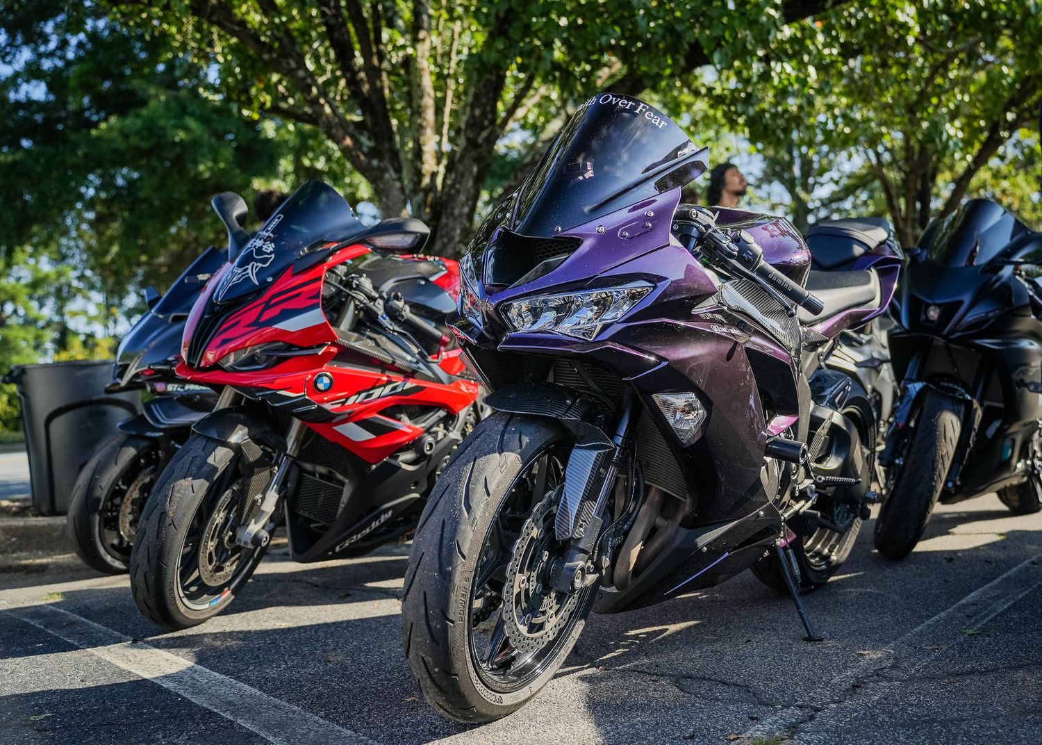 Group of motorcycles at Caffeine and Octane in Kennesaw