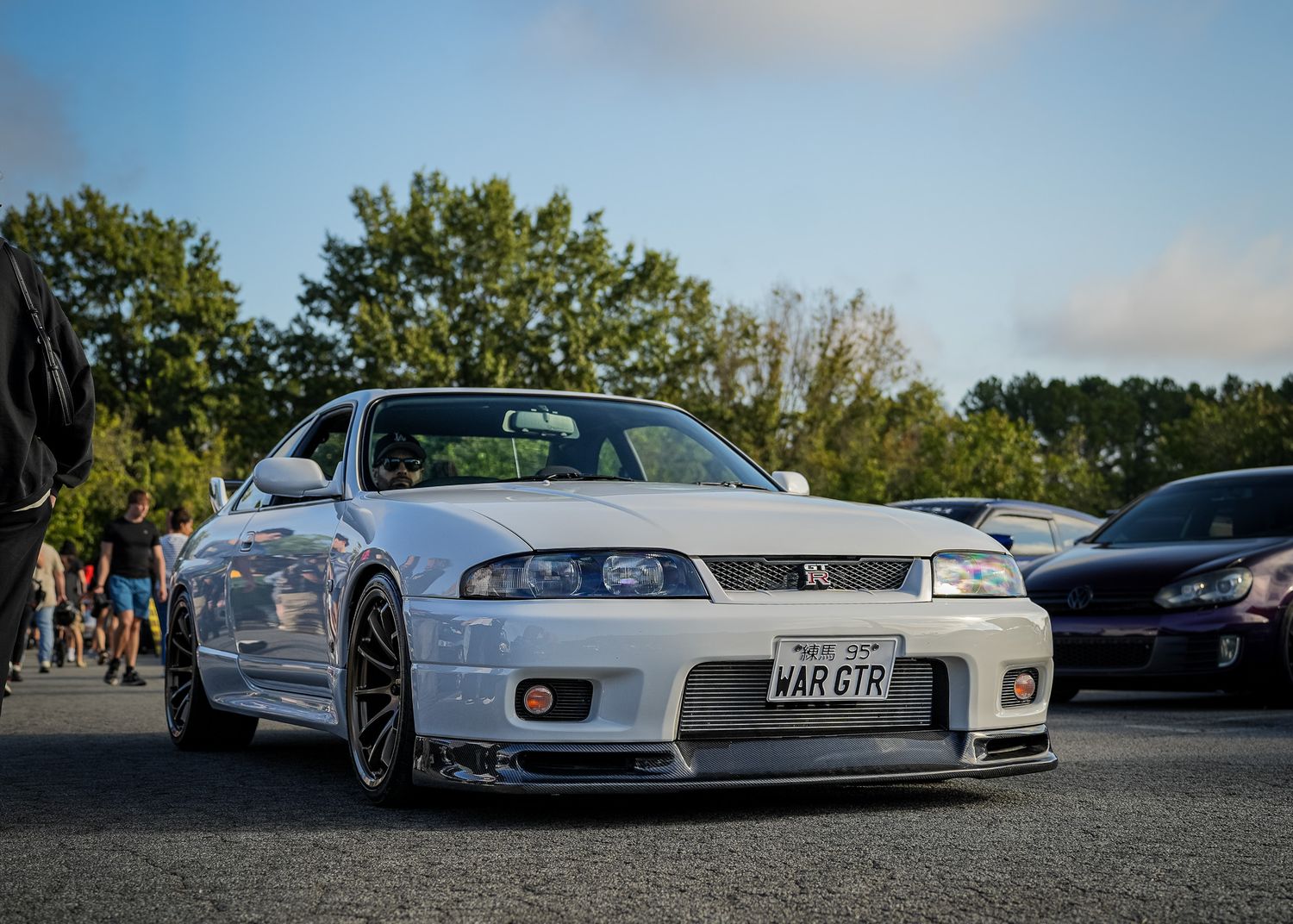 White Nissan GTR car at Caffeine and Octane in Kennesaw