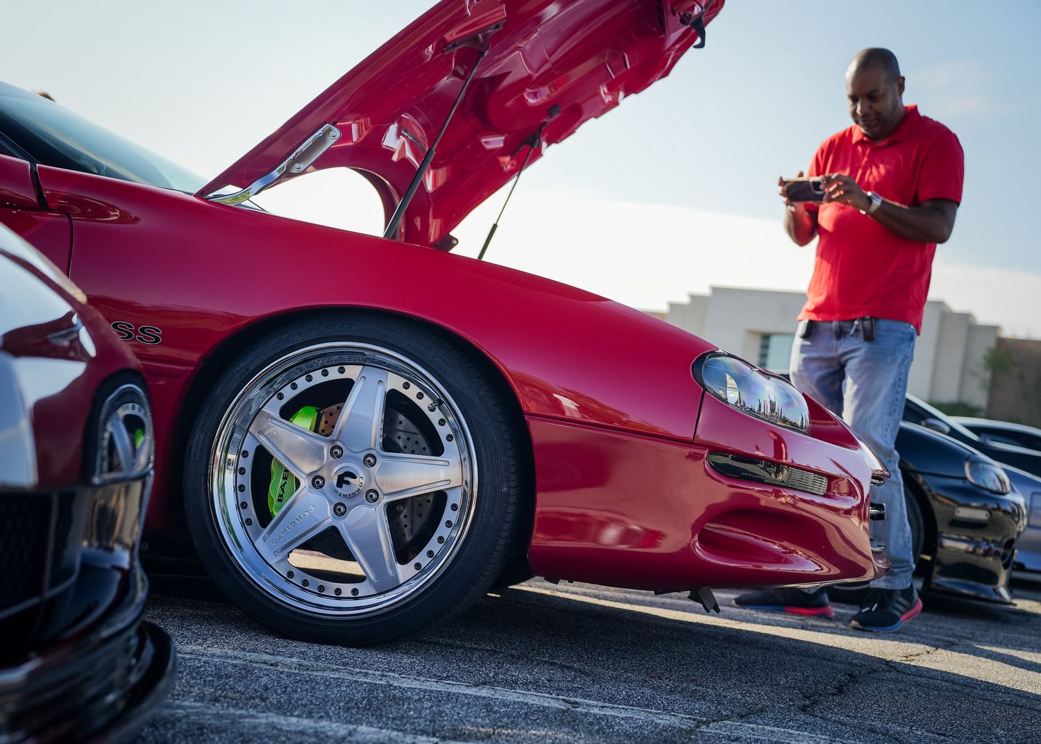 Red car at Caffeine and Octane in Kennesaw