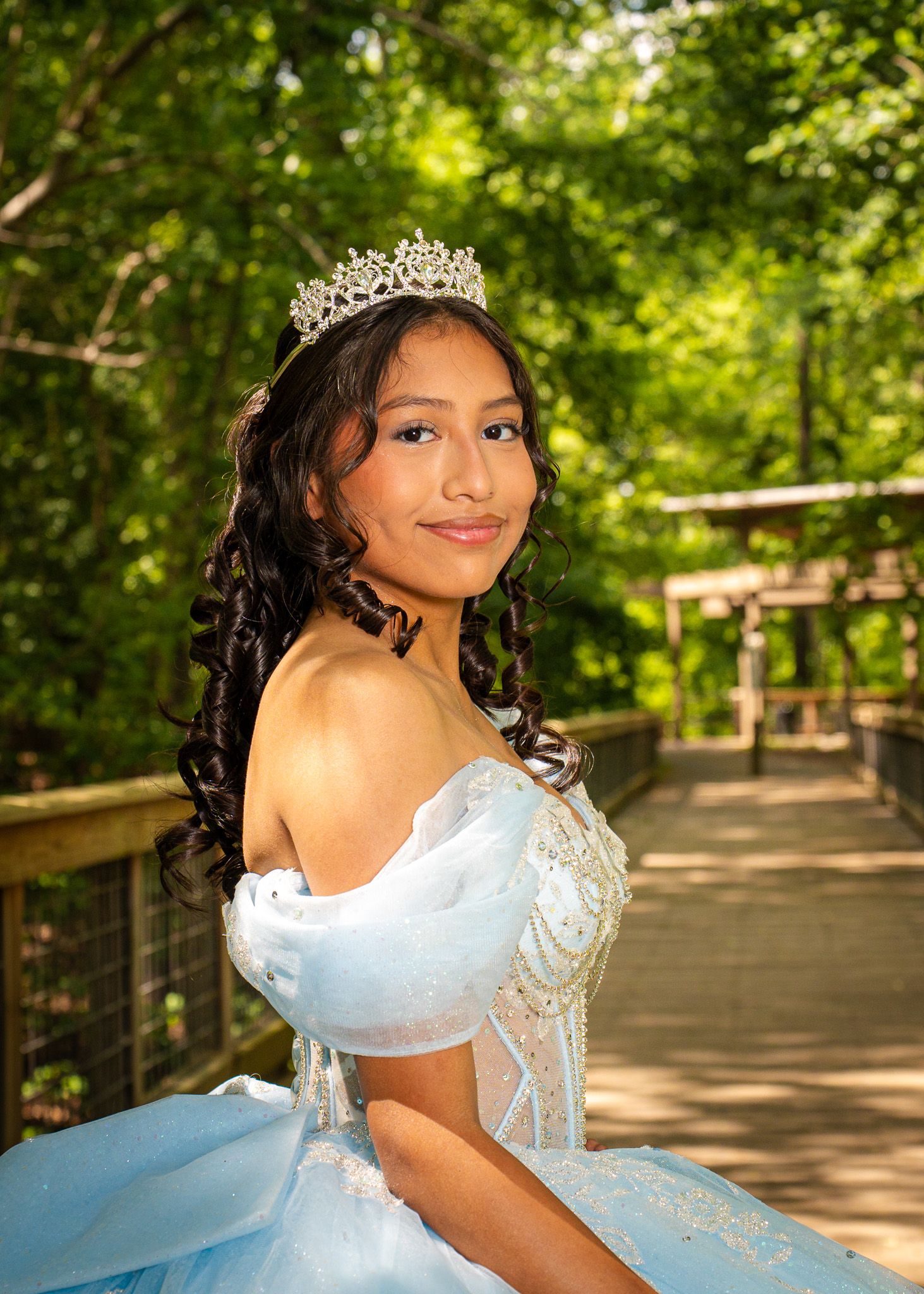 Quinceañera portraits taken at McDaniel's Farm in Duluth, Georgia