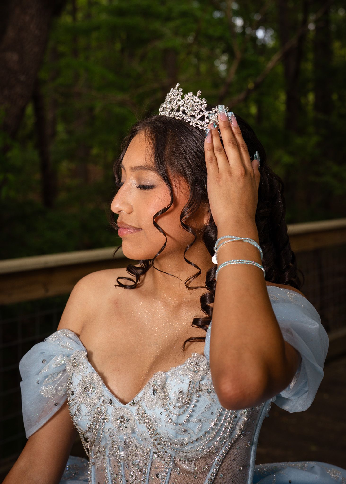 Quinceañera portraits taken at McDaniel's Farm in Duluth, Georgia