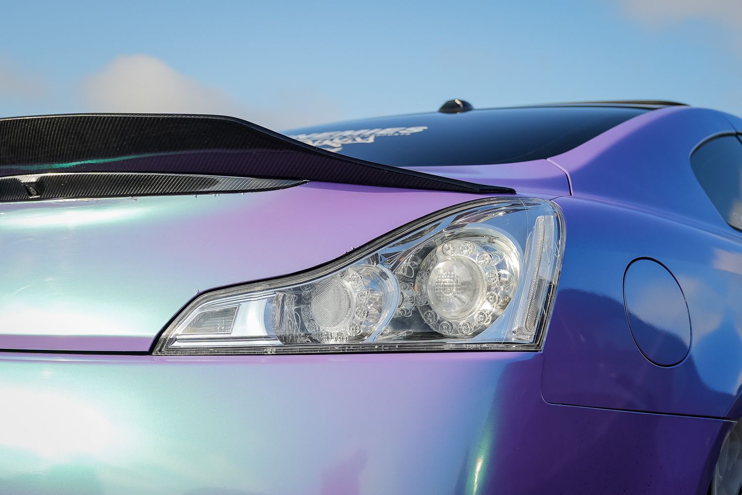Purple wrap car at Caffeine and Octane in Kennesaw