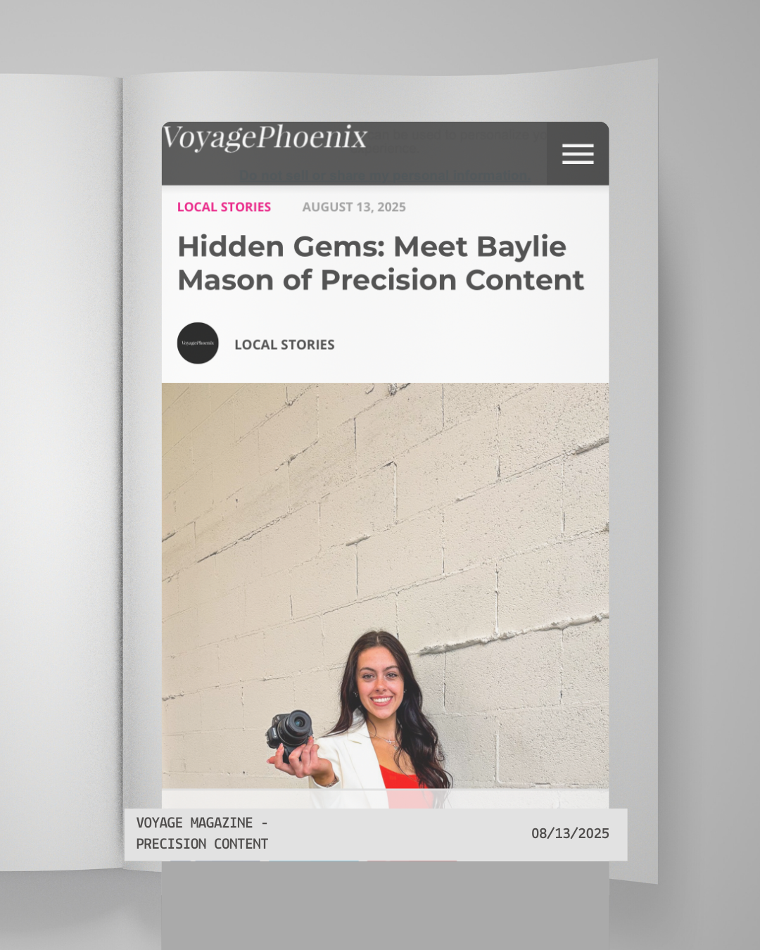 precision content featured in Phoenix vogue magazine