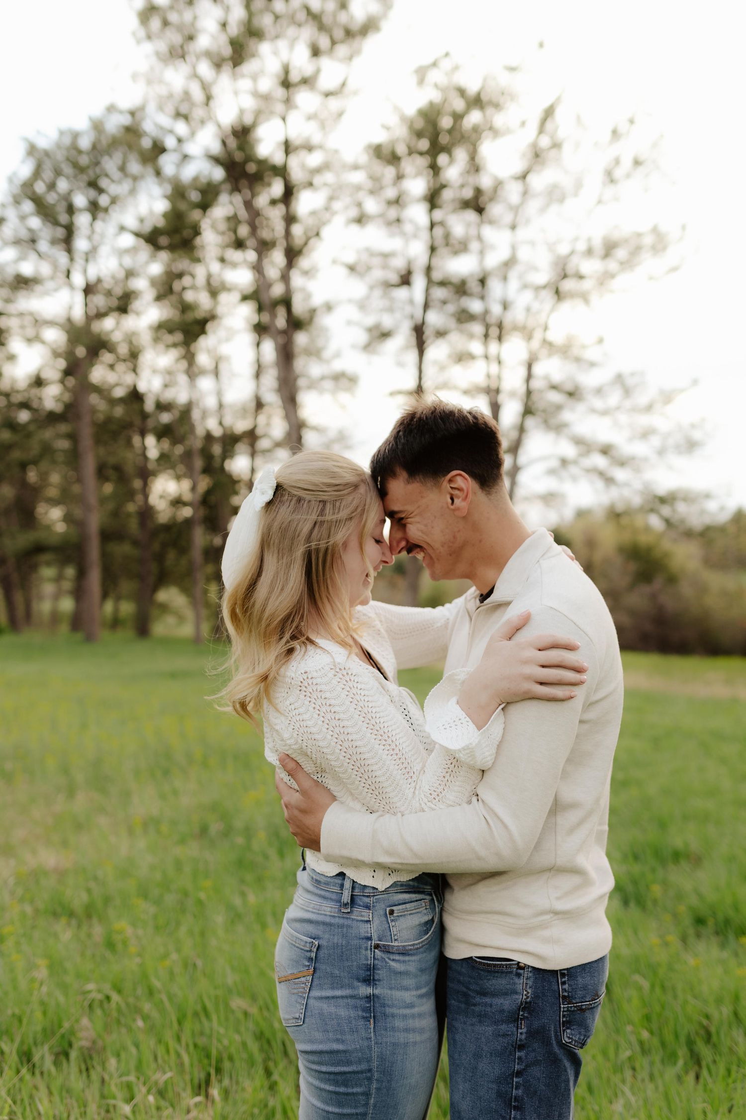 Engagement photography at Pioneers Park in Lincoln, NE. Romantic outdoor session with natural light, perfect for Nebraska couples