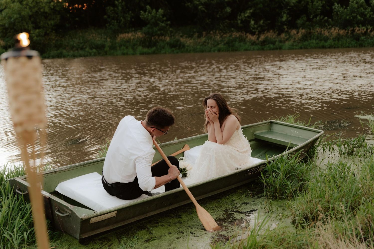 Sunset proposal photos at pond in lincoln nebraska, lincoln nebraska engagement photographer, proposal photo ideas