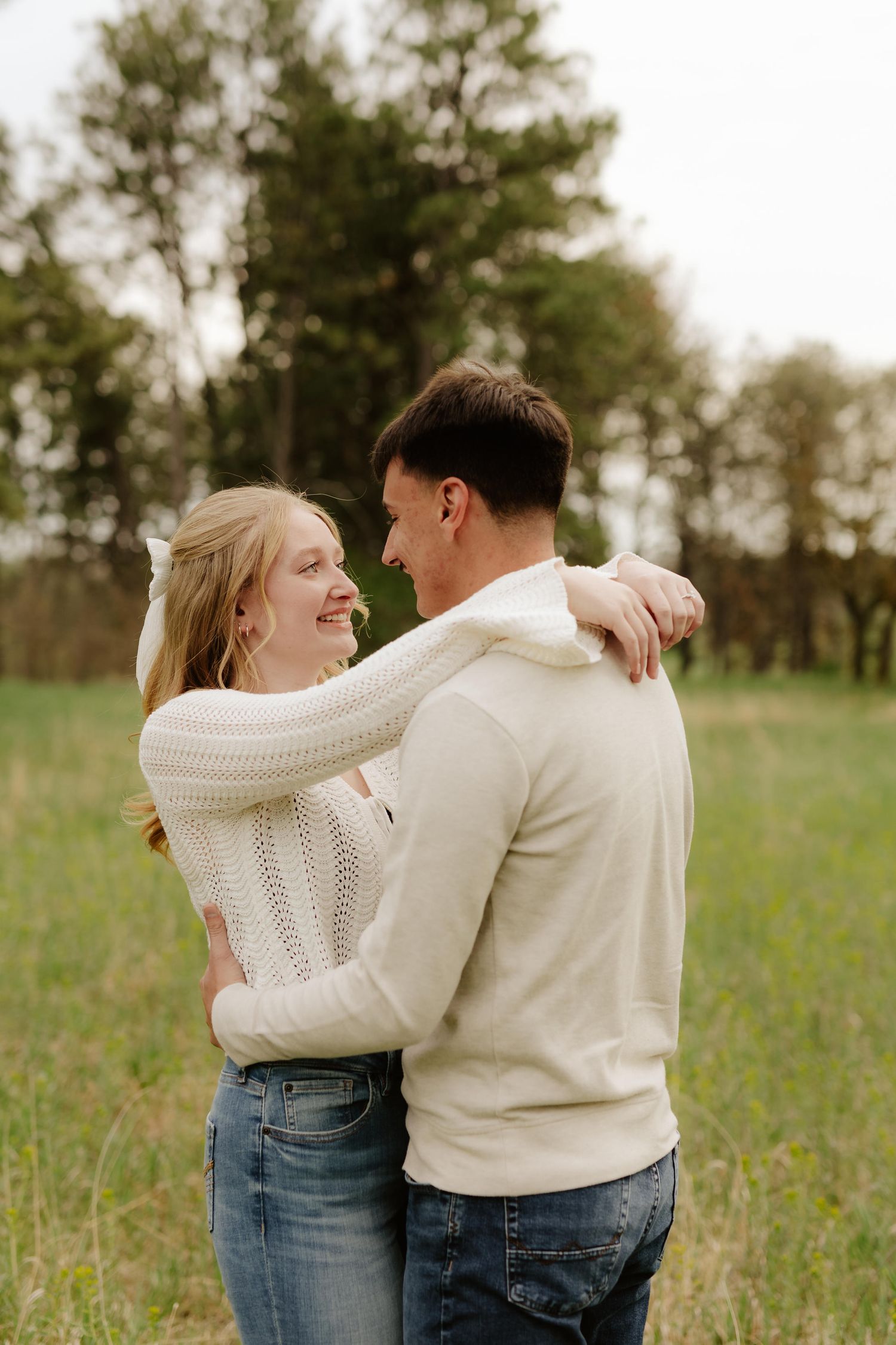 Engagement photography at Pioneers Park in Lincoln, NE. Romantic outdoor session with natural light, perfect for Nebraska couples