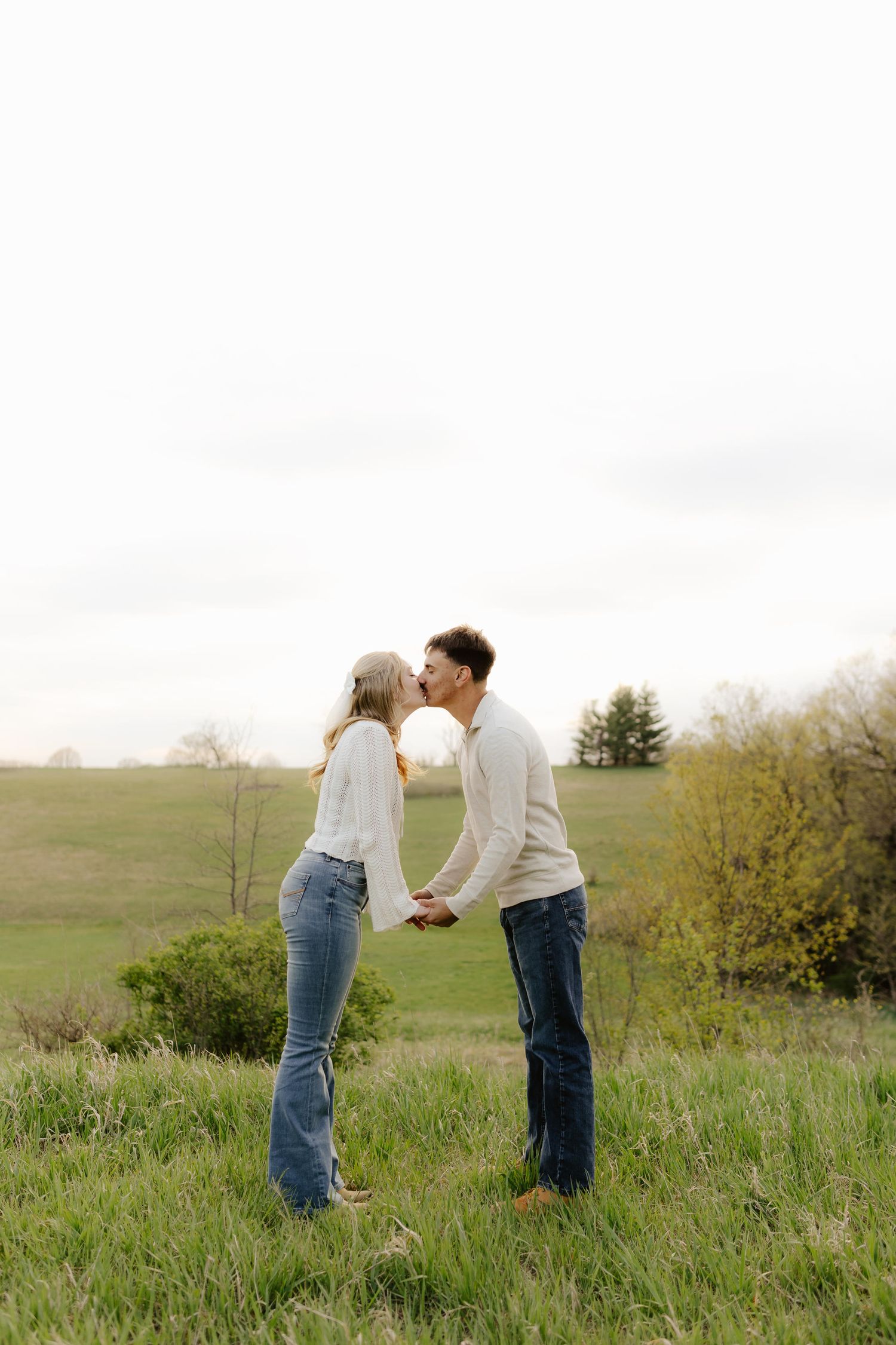 Engagement photography at Pioneers Park in Lincoln, NE. Romantic outdoor session with natural light, perfect for Nebraska couples