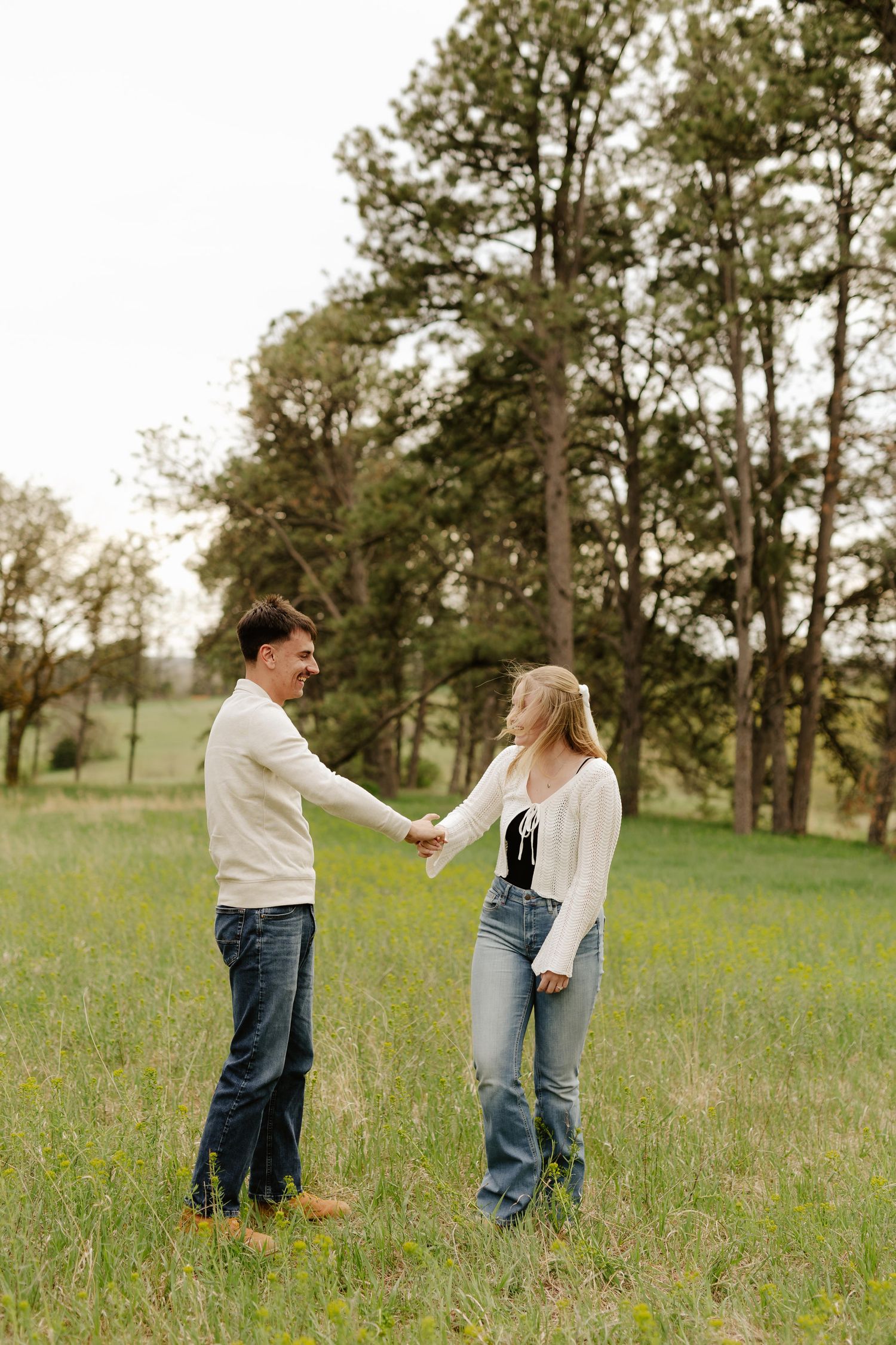 Engagement photography at Pioneers Park in Lincoln, NE. Romantic outdoor session with natural light, perfect for Nebraska couples