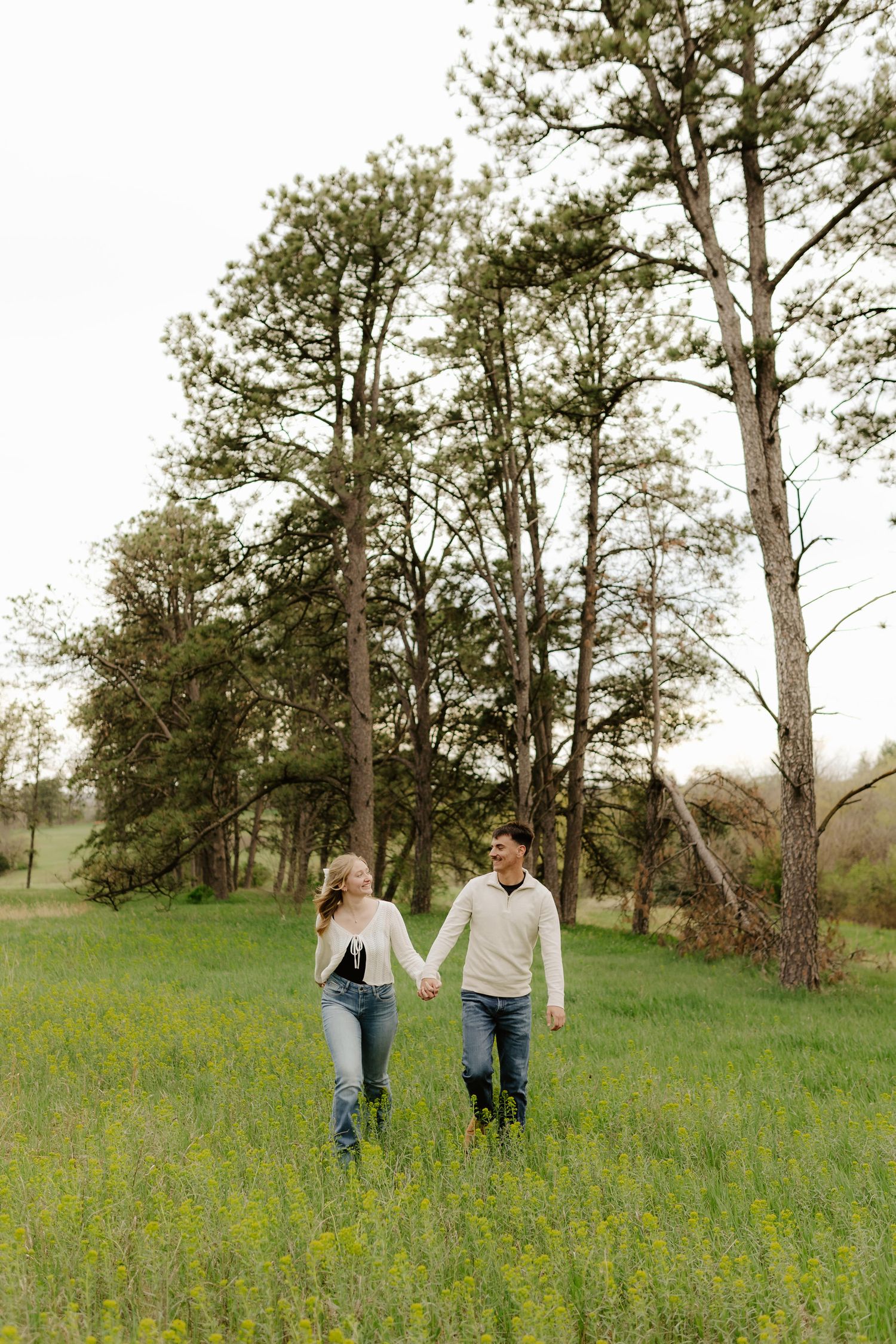 Engagement photography at Pioneers Park in Lincoln, NE. Romantic outdoor session with natural light, perfect for Nebraska couples