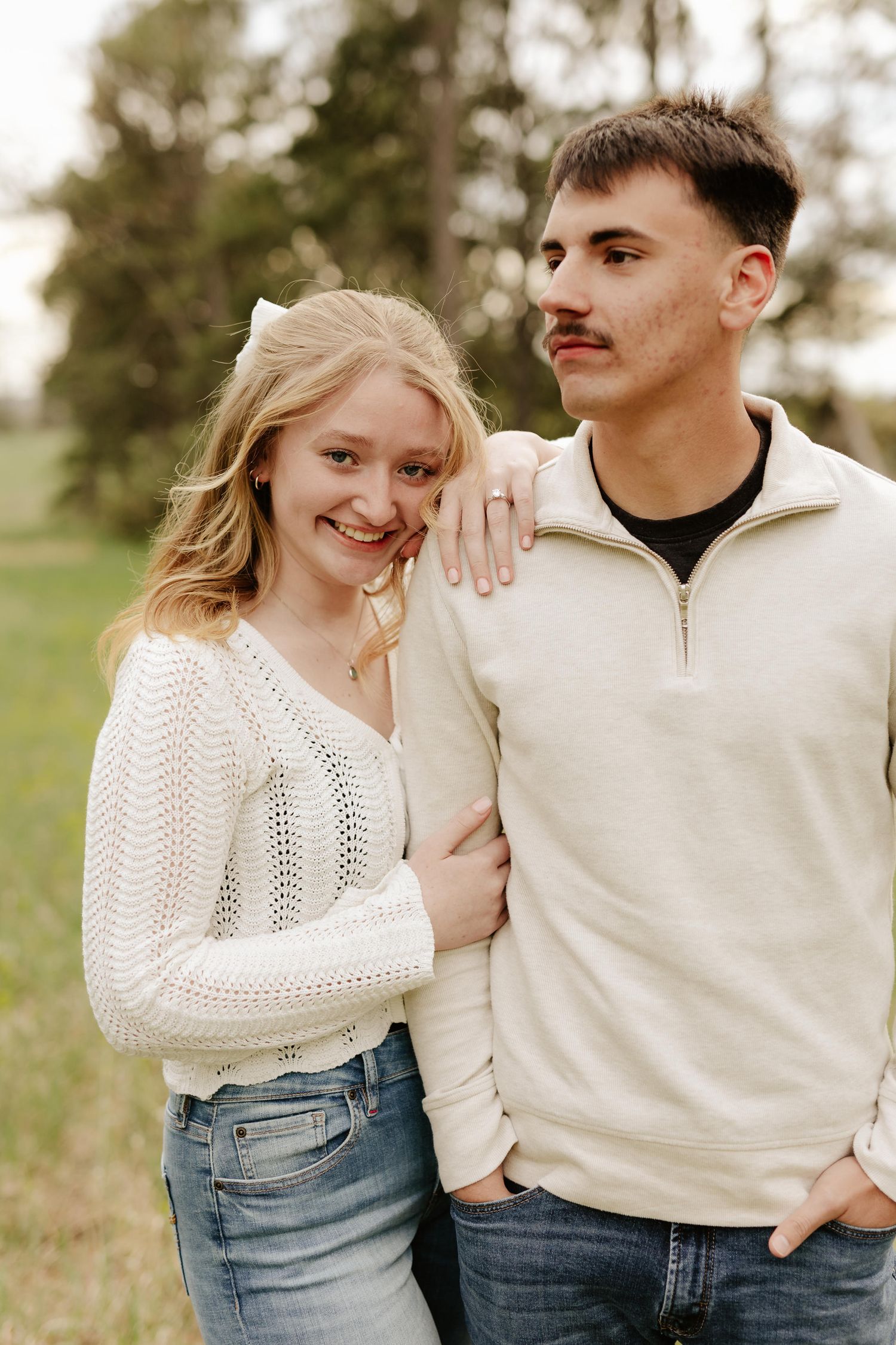 Engagement photography at Pioneers Park in Lincoln, NE. Romantic outdoor session with natural light, perfect for Nebraska couples