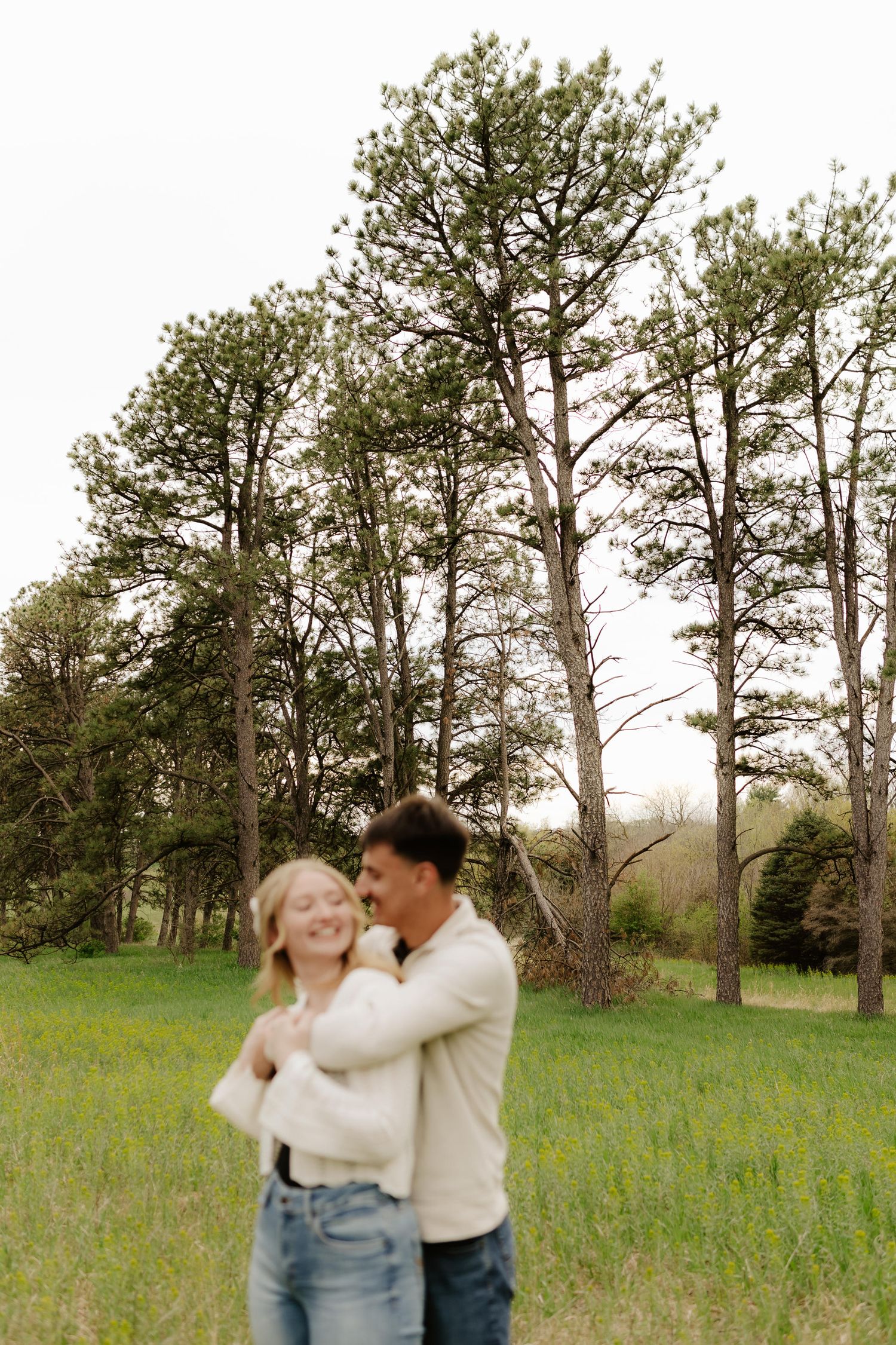 Engagement photography at Pioneers Park in Lincoln, NE. Romantic outdoor session with natural light, perfect for Nebraska couples