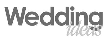 Wedding Ideas magazine logo in modern gray text design.