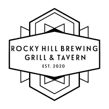 Minimalist hexagonal logo design for Rocky Hill Brewing Grill & Tavern established in 2020.