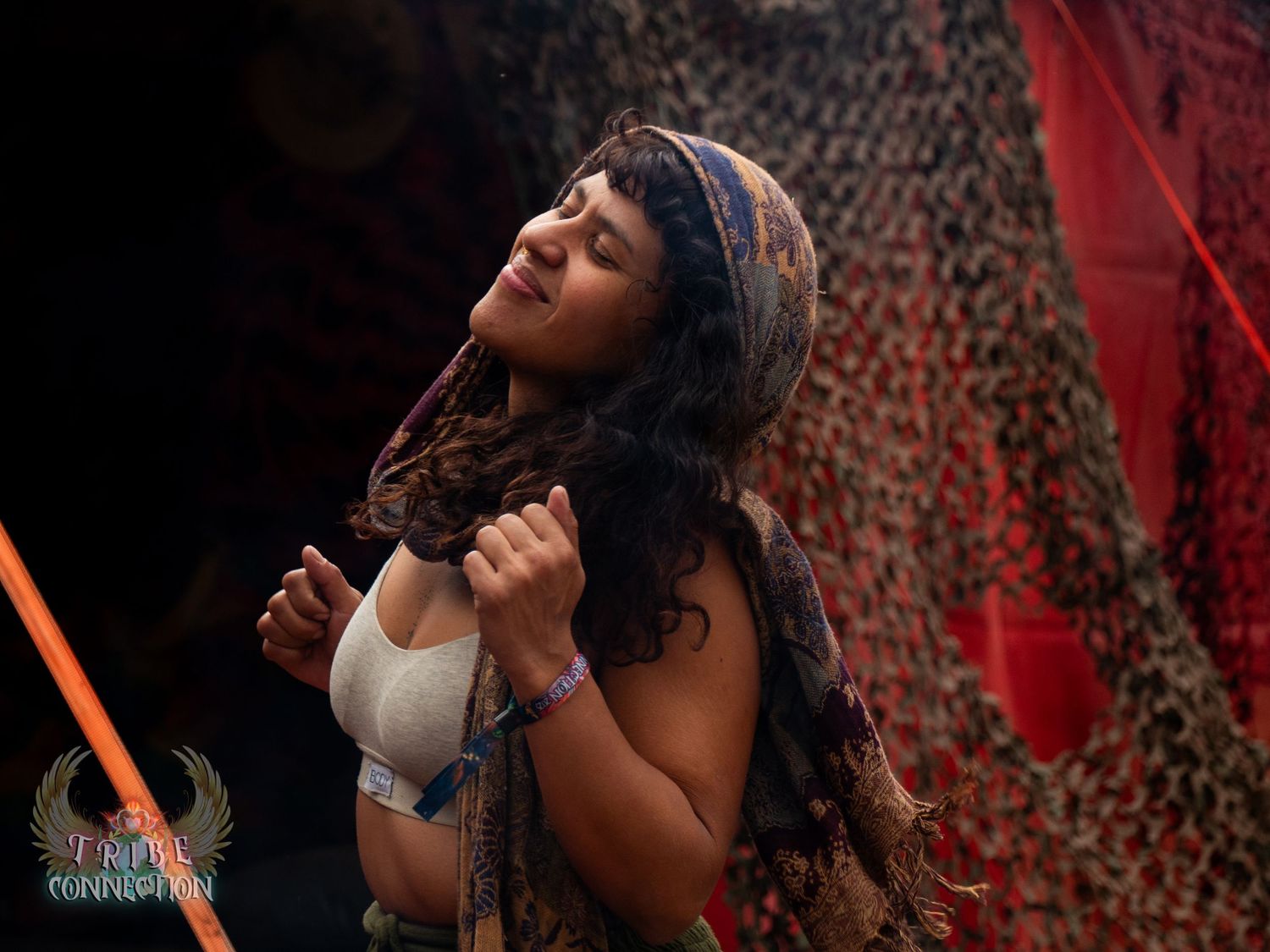 Women dancing at music festival