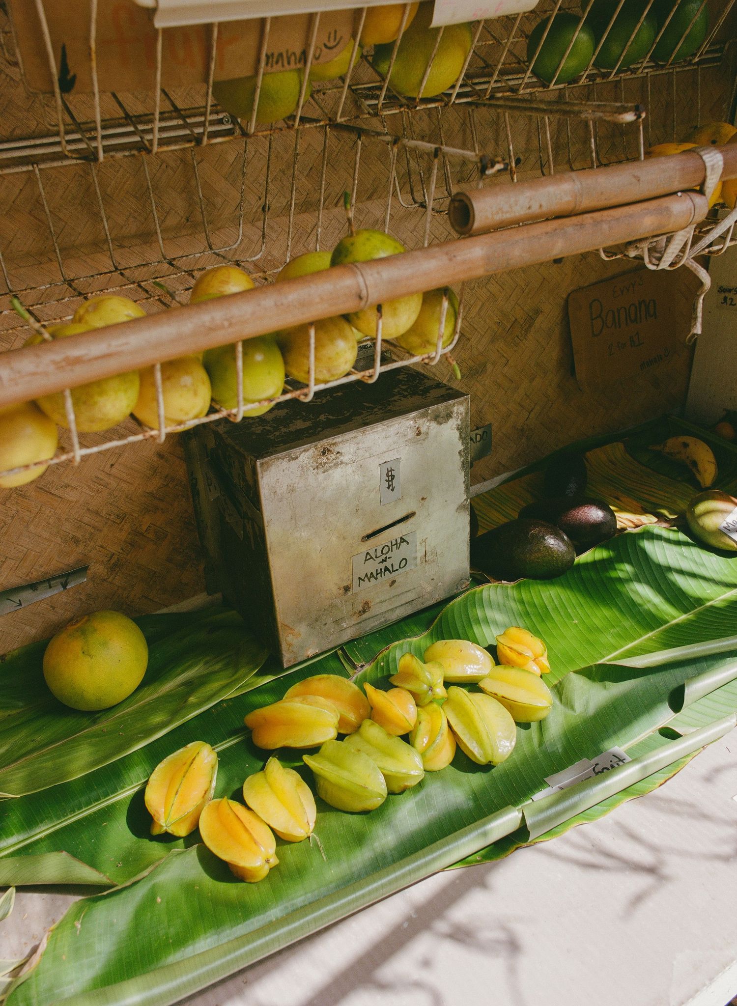 Fresh fruit stand in Maui, Hawaii
