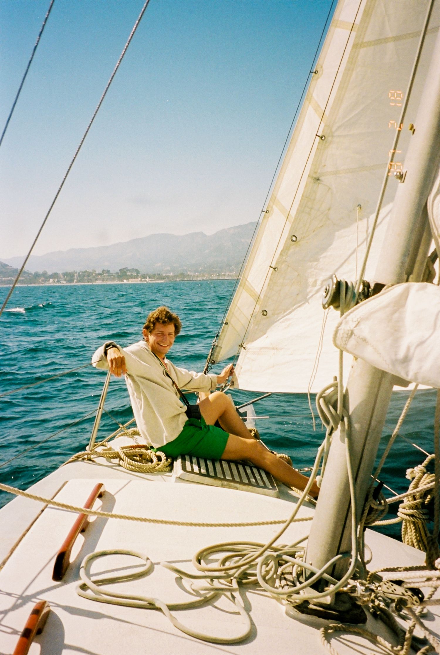 Sailing along the Santa Barbara coast
