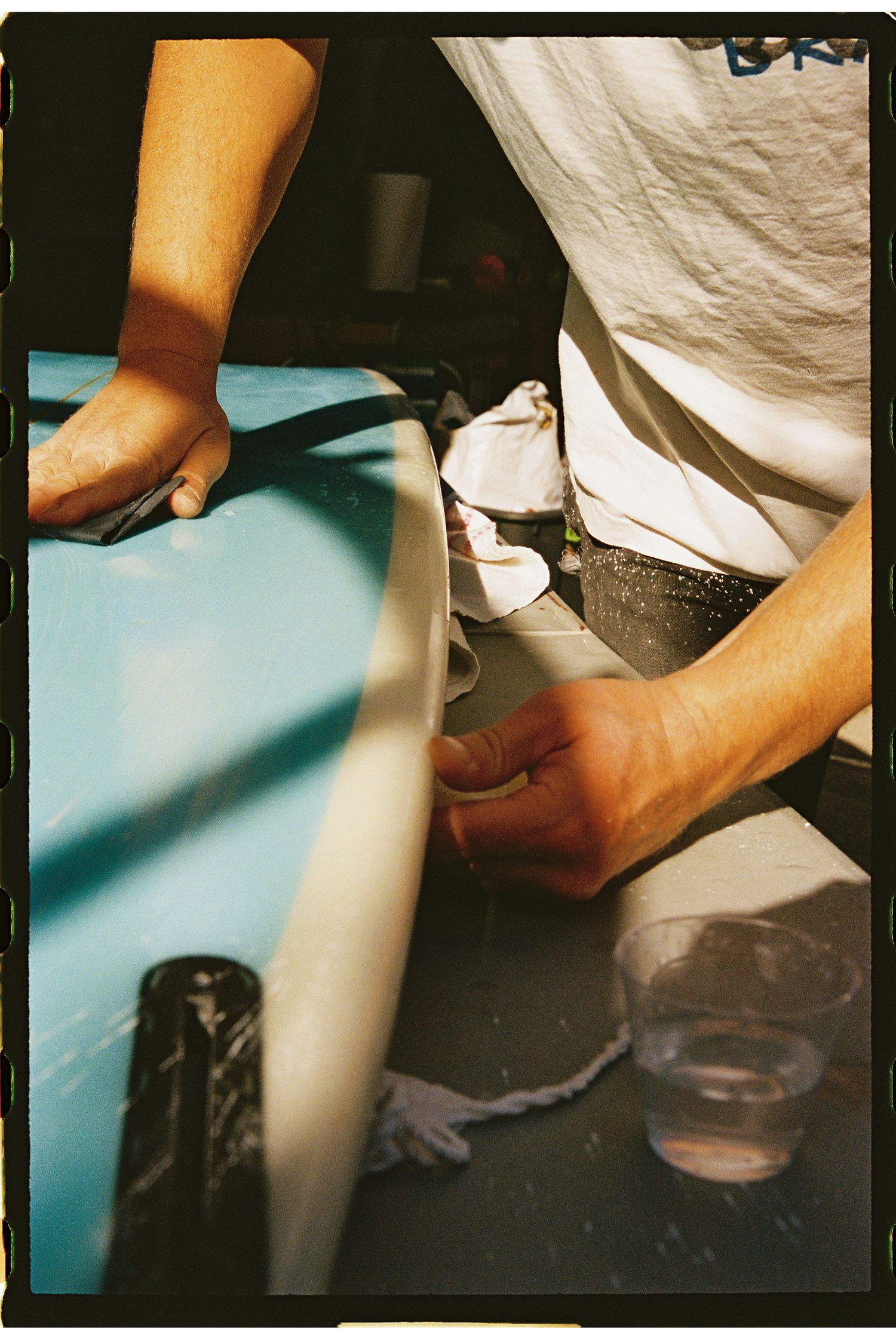 Fixing a surfboard