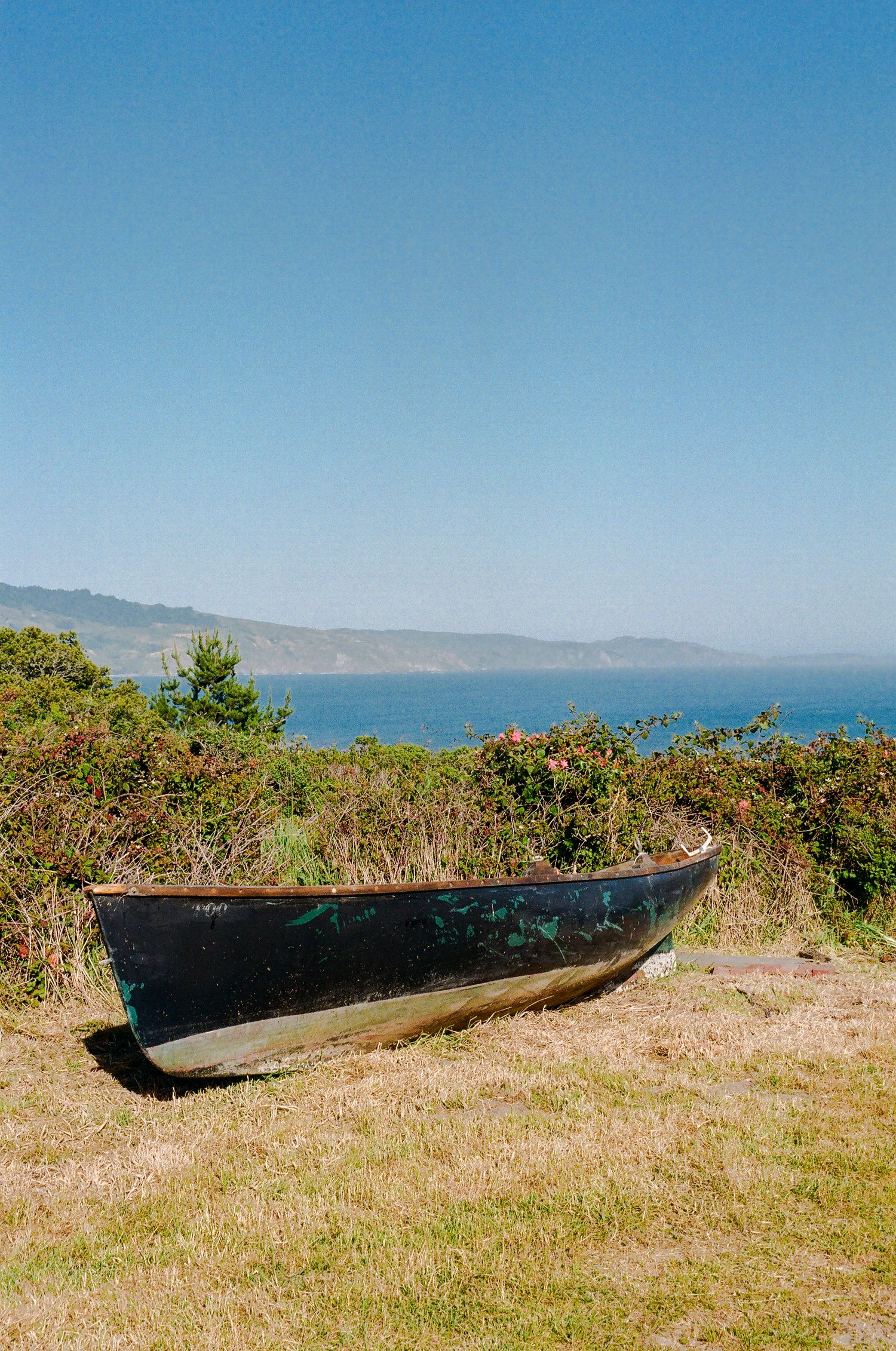 A backyard boat in Bolinas, California