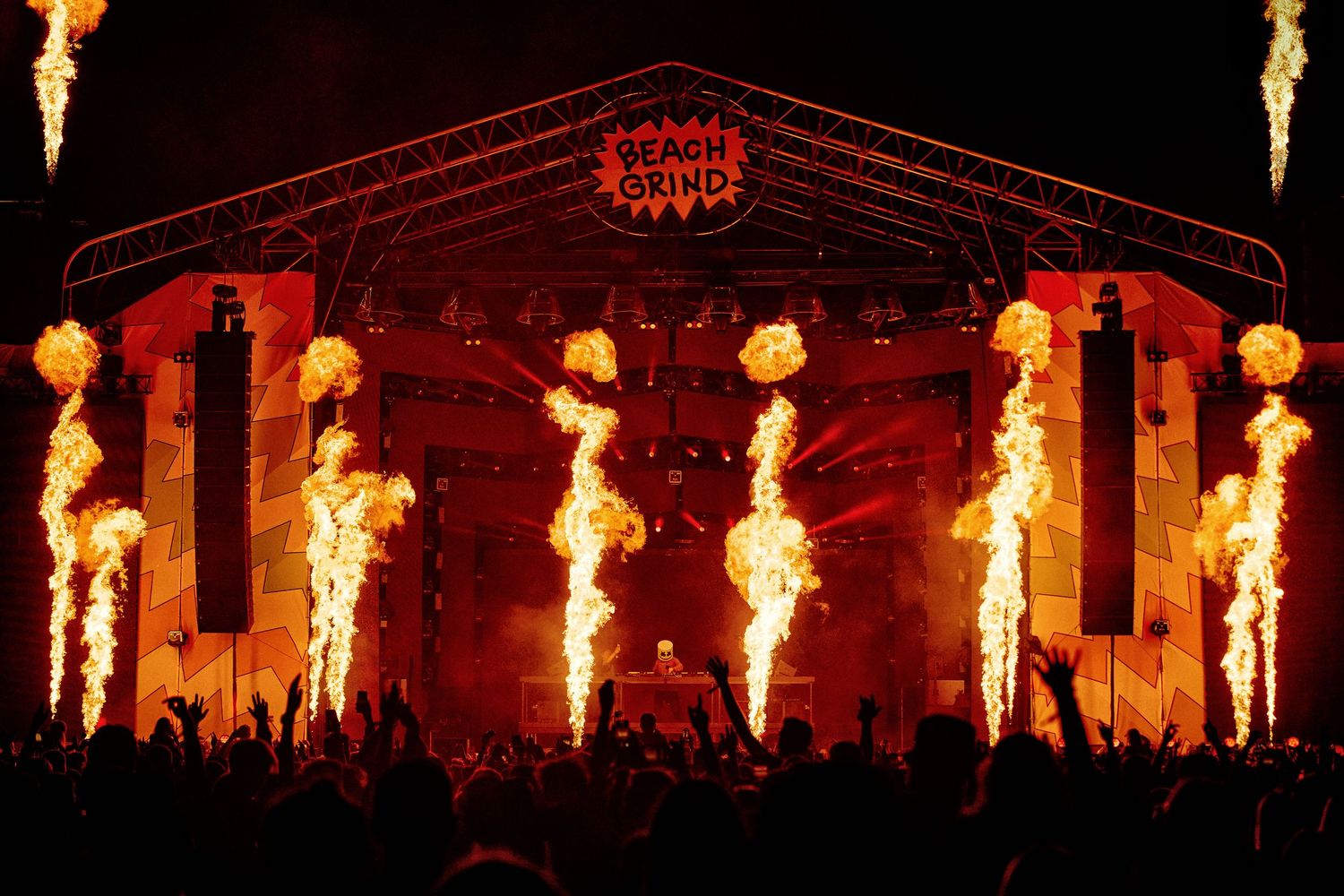 SFX, flames, Marshmello