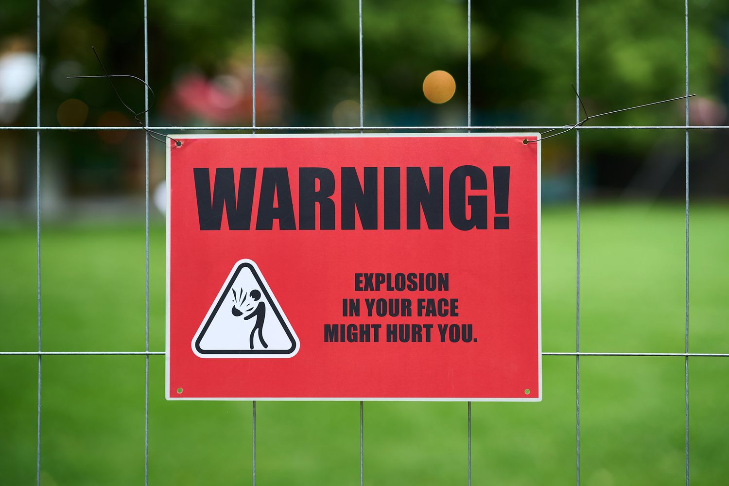 pyrotechnics, SFX, warning sign
