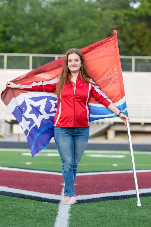 Senior photos Millard South color guard