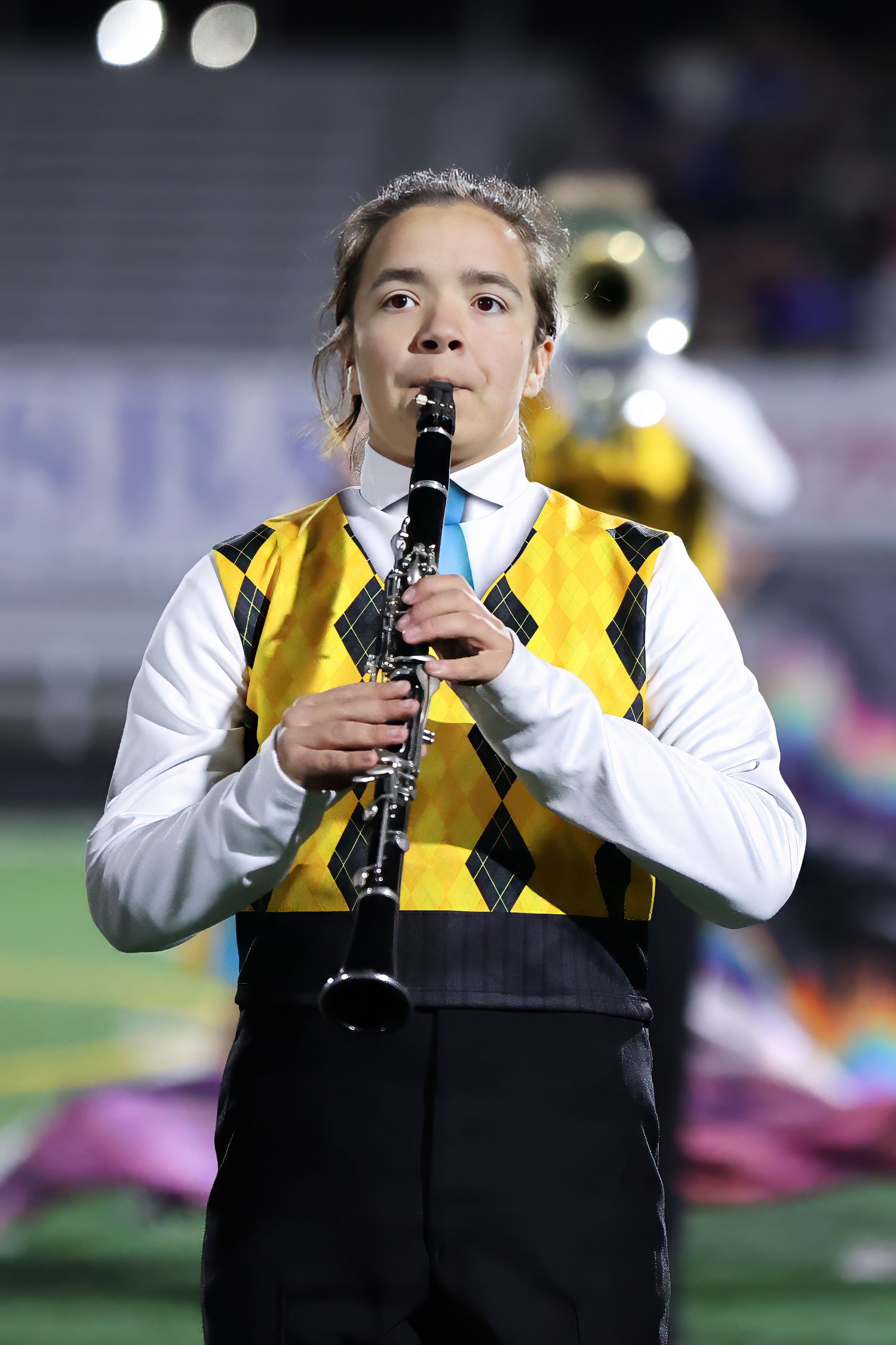 Bellevue East HS clarinet player performing during Bellevue Band Festival