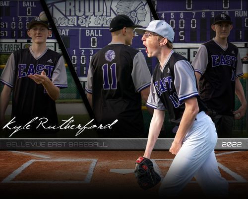 bellevue east baseball player senior photo session