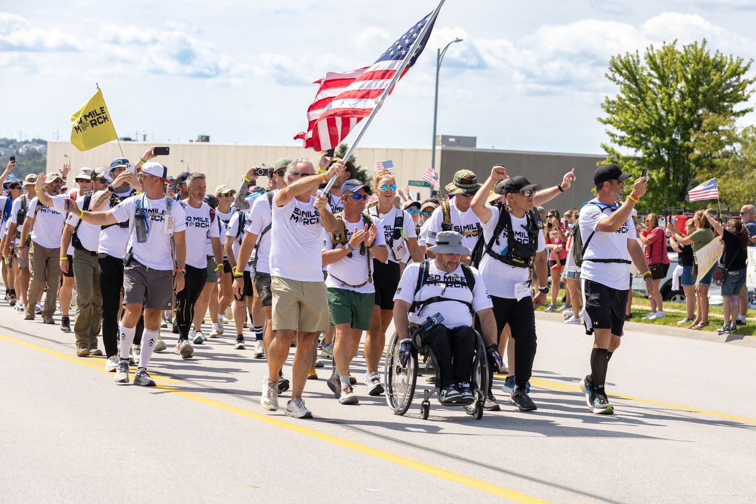 50 mile march marchers getting to the finish line
