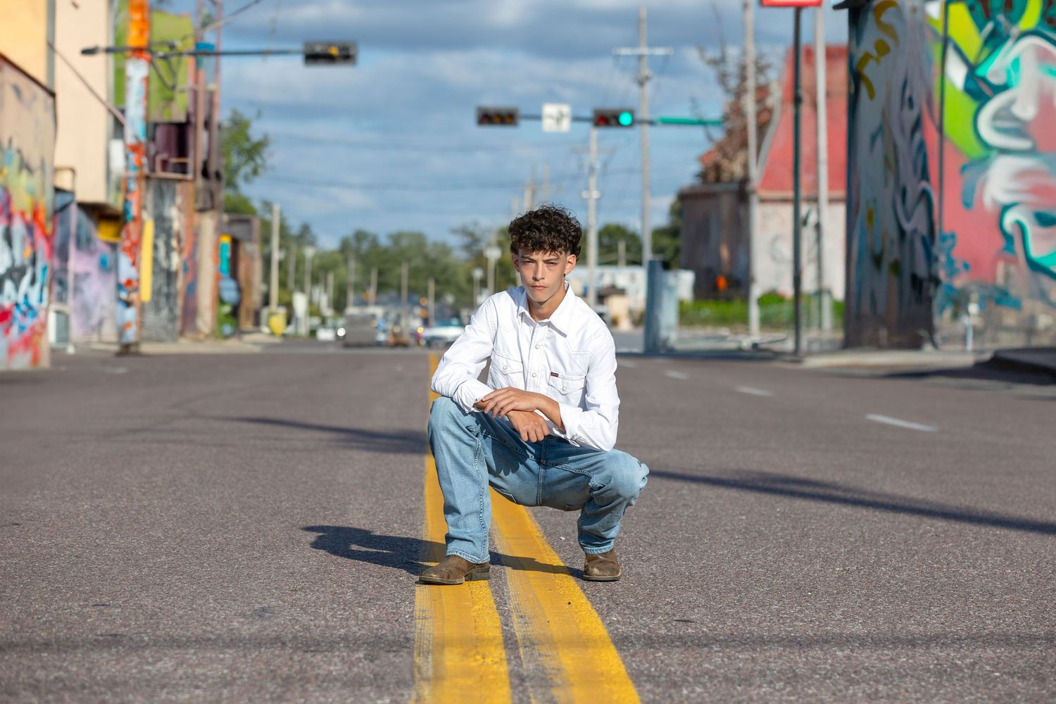 urban senior portrait photography