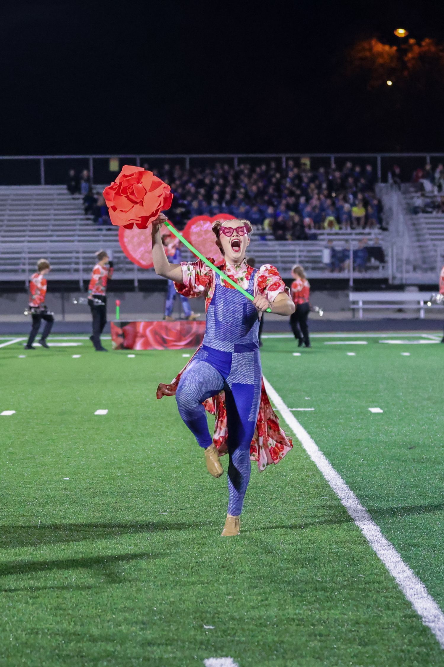 Bellevue West HS guard member performing during NSBA