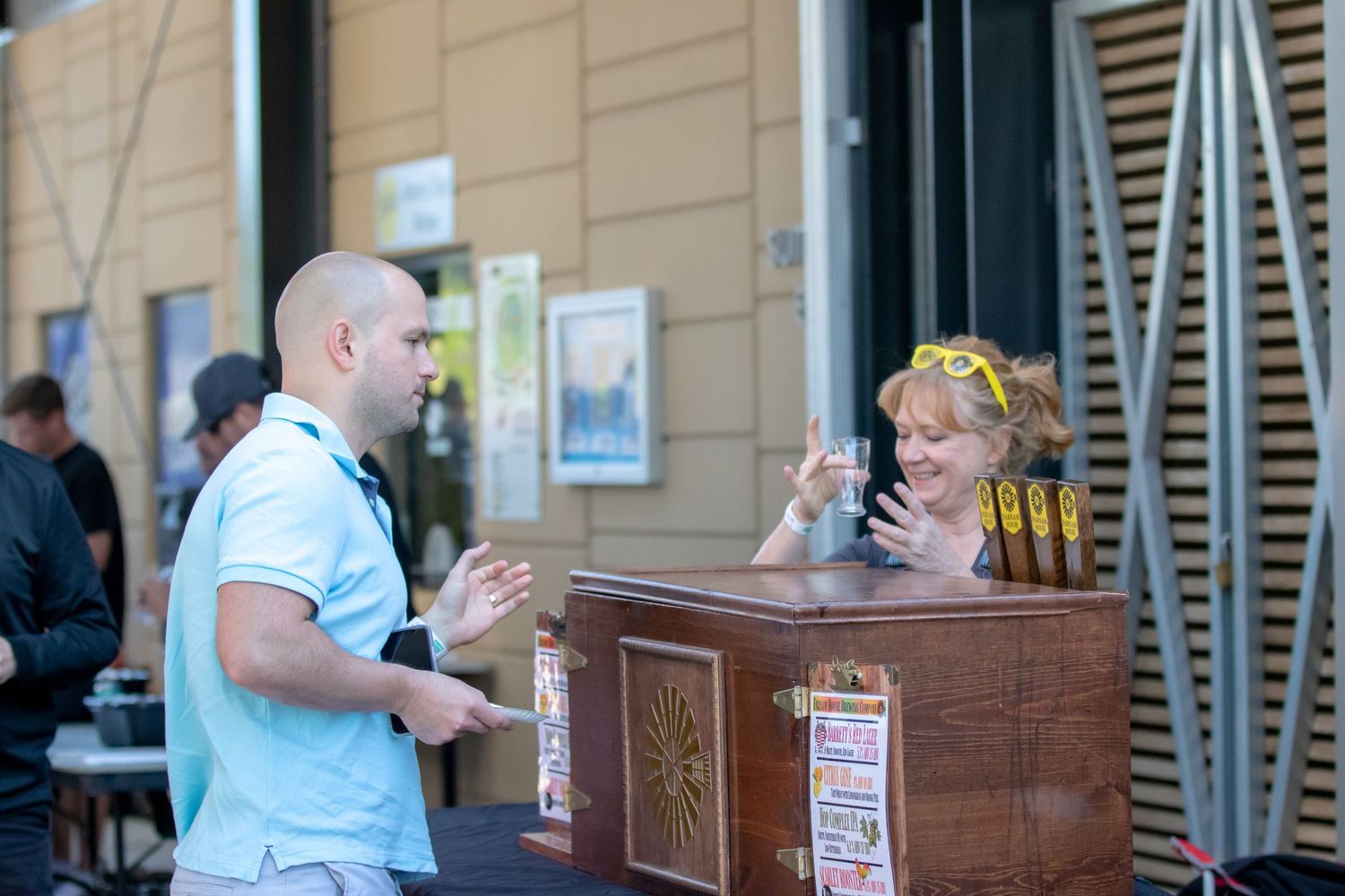 getting drinks during hops for harmony