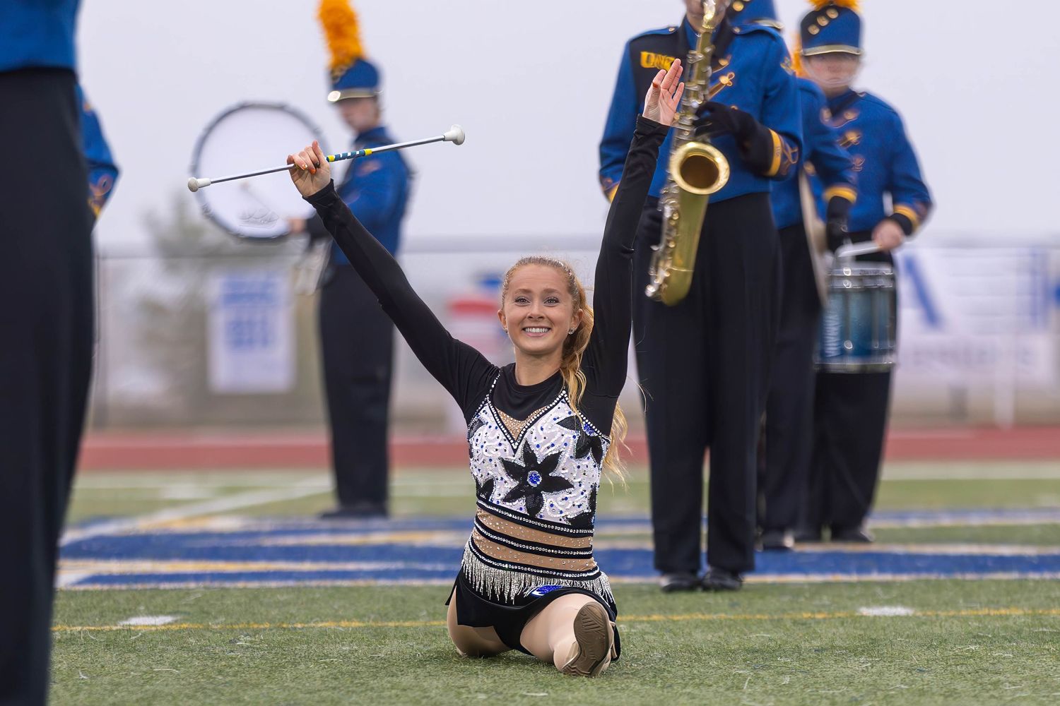 UNK, University of Nebraska Kearney baton twirler