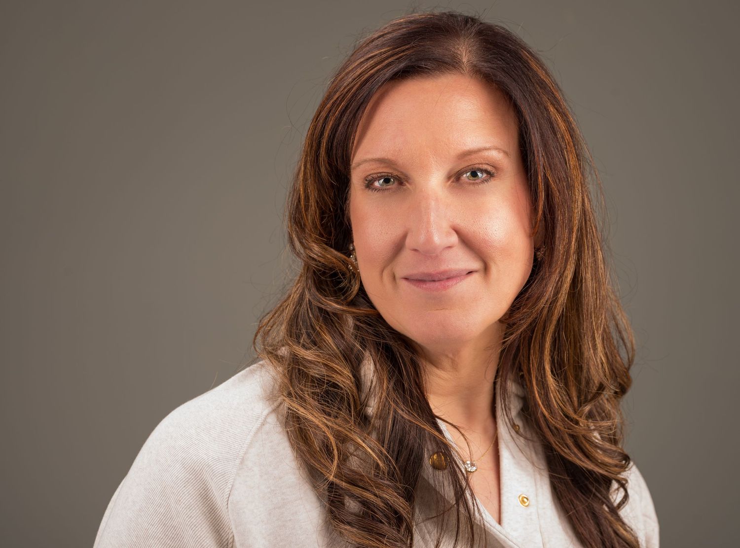 Confident relaxed professional headshot session in Madison WI studio