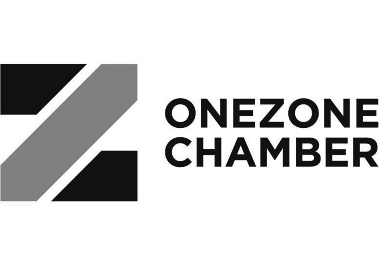 OneZone Chamber monochromatic logo with geometric Z shape design.