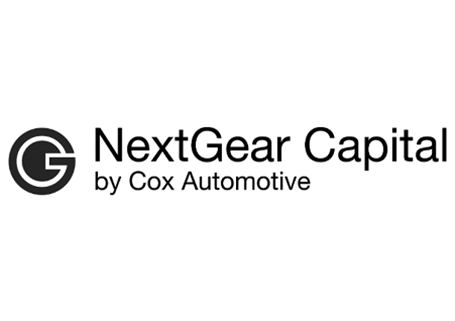NextGear Capital corporate identity logo in black with circular G symbol.