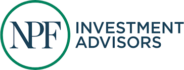 NPF Investment Advisors logo featuring bold navy blue letters in a green circle beside the company name in stacked text.