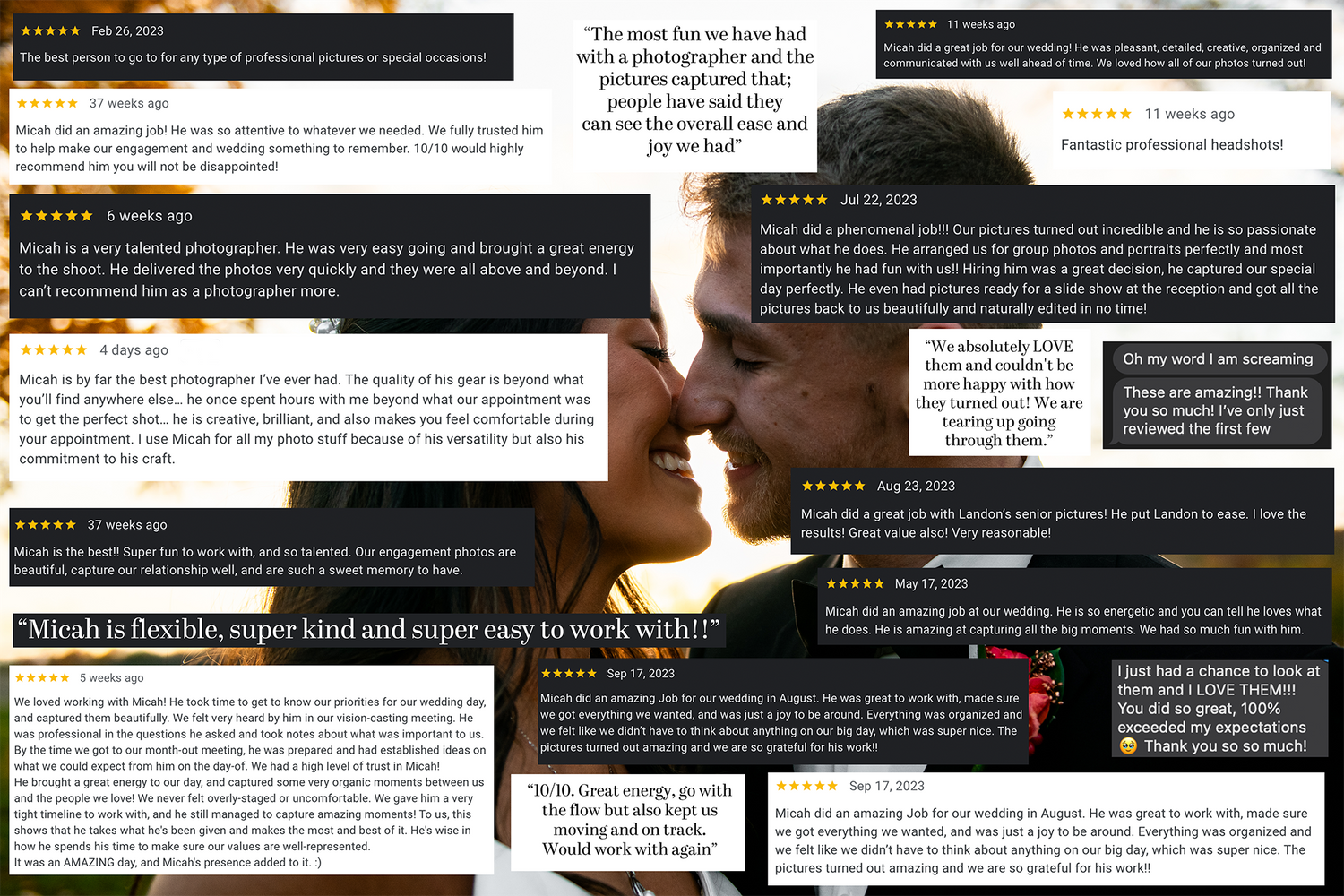 Dark collage of text overlays on a shadowy image of people interacting with moody lighting and atmospheric effects.
