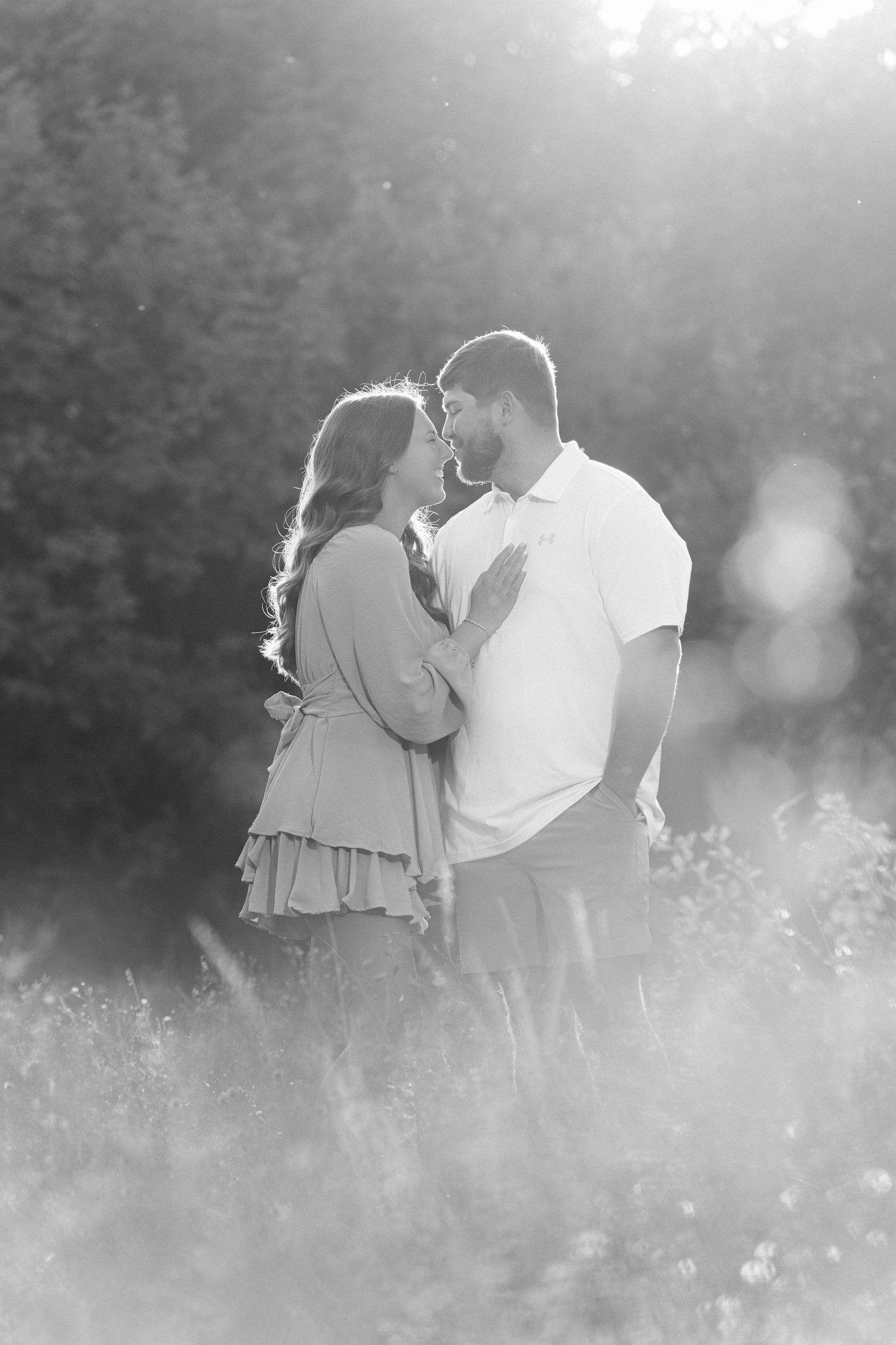 Baylee and Braden's Golden Hour engagement session at Arbor Hills