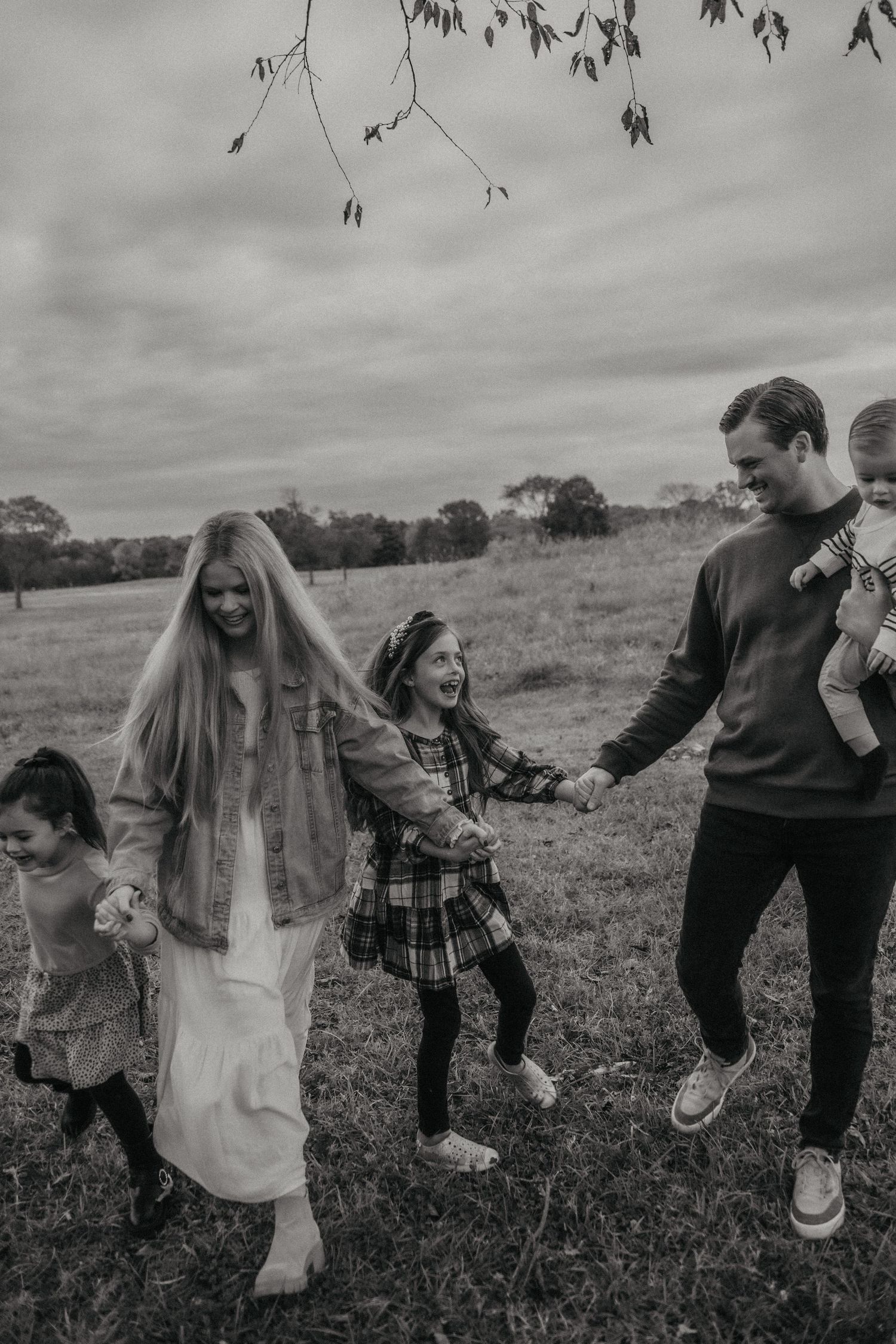 family photo black and white