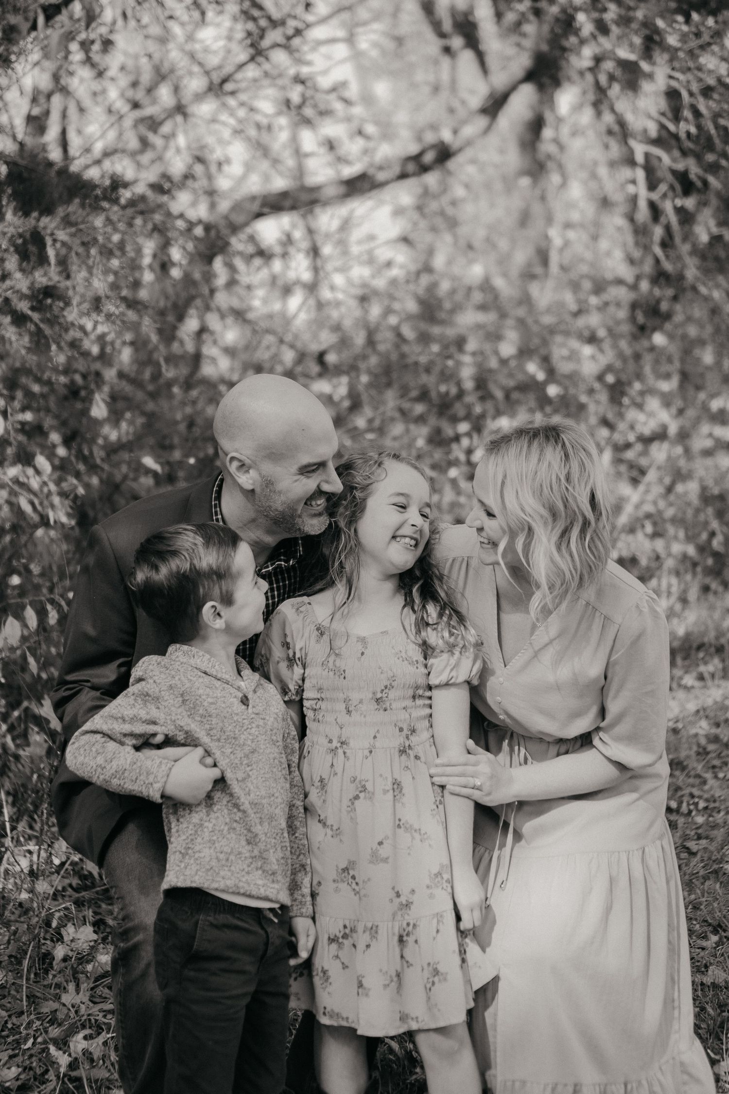 family photo black and white