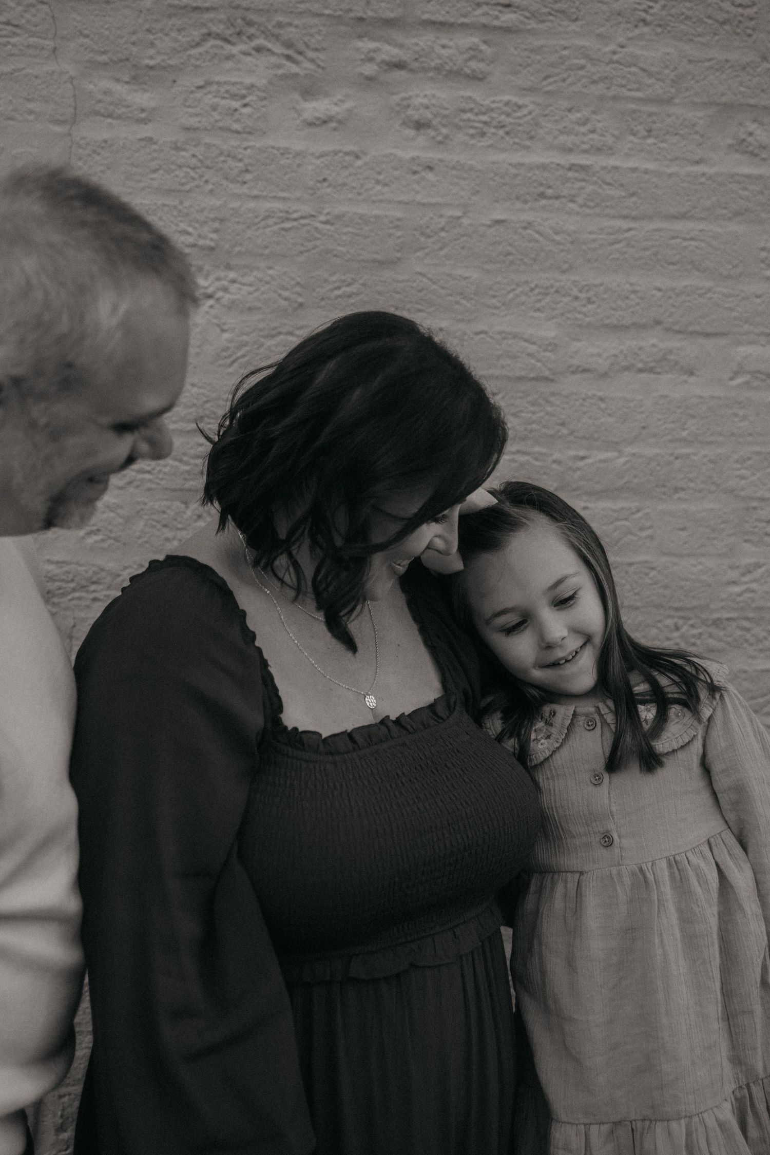 family photo black and white