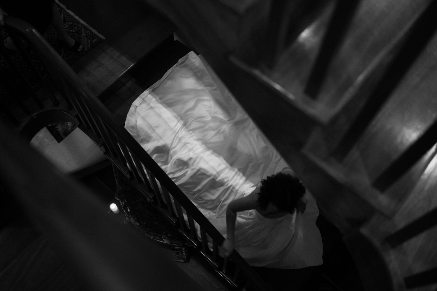 Abstract bridal portrait on the stairs at a luxury wedding in Australia