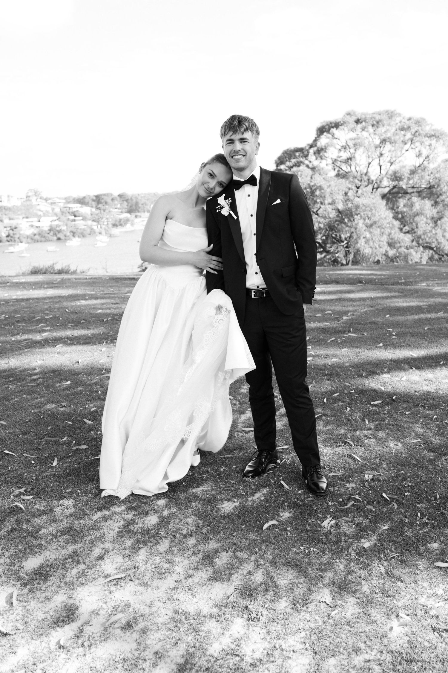 Editorial bride and groom wedding portrait in Perth Western Australia
