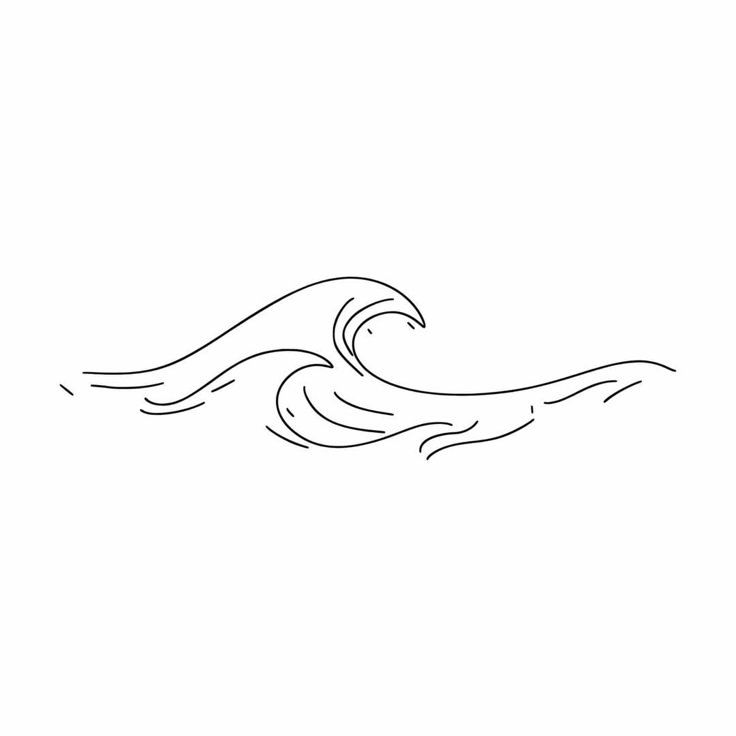 Minimalist black and white wave design pattern.