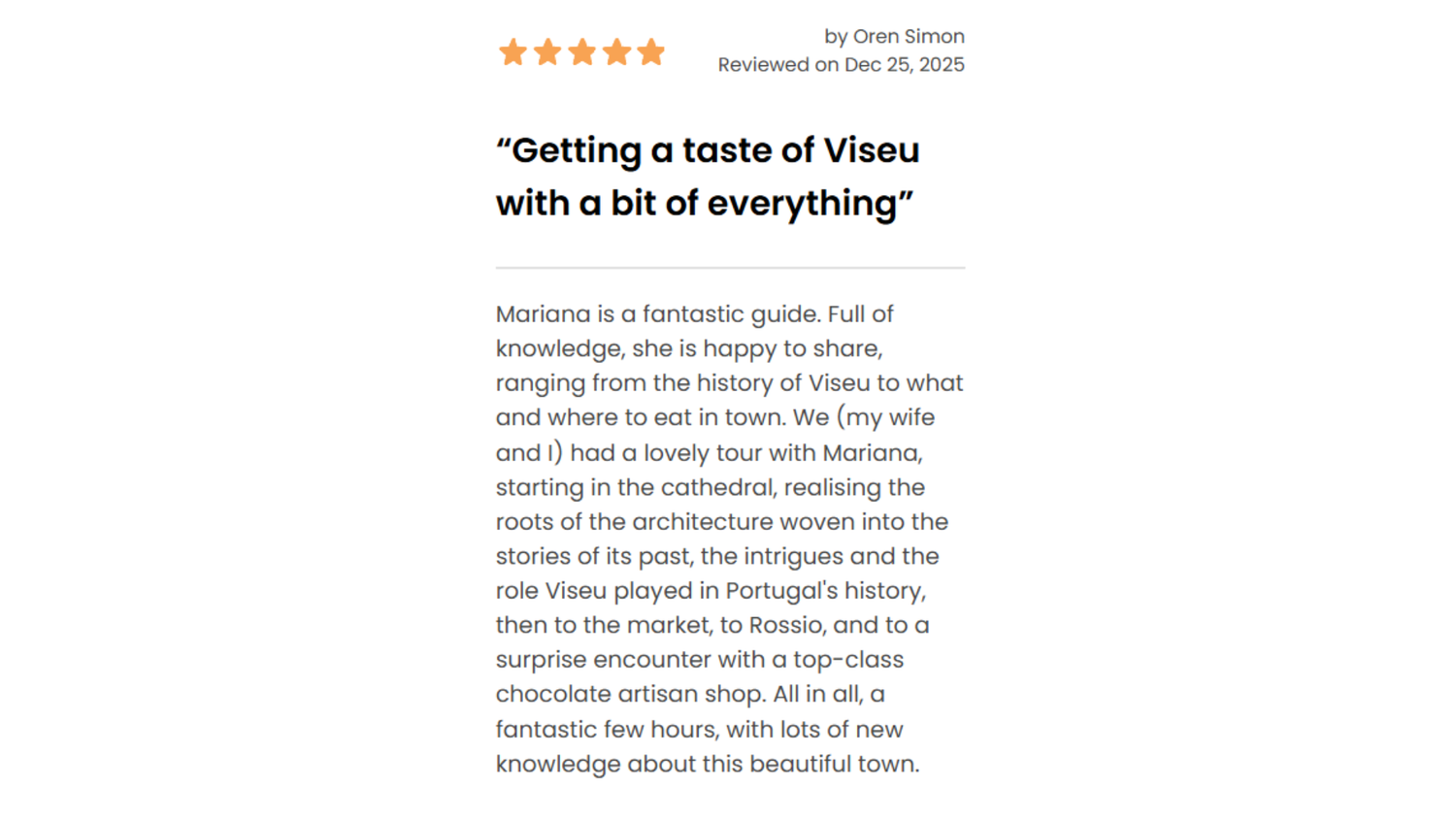 Sample of review