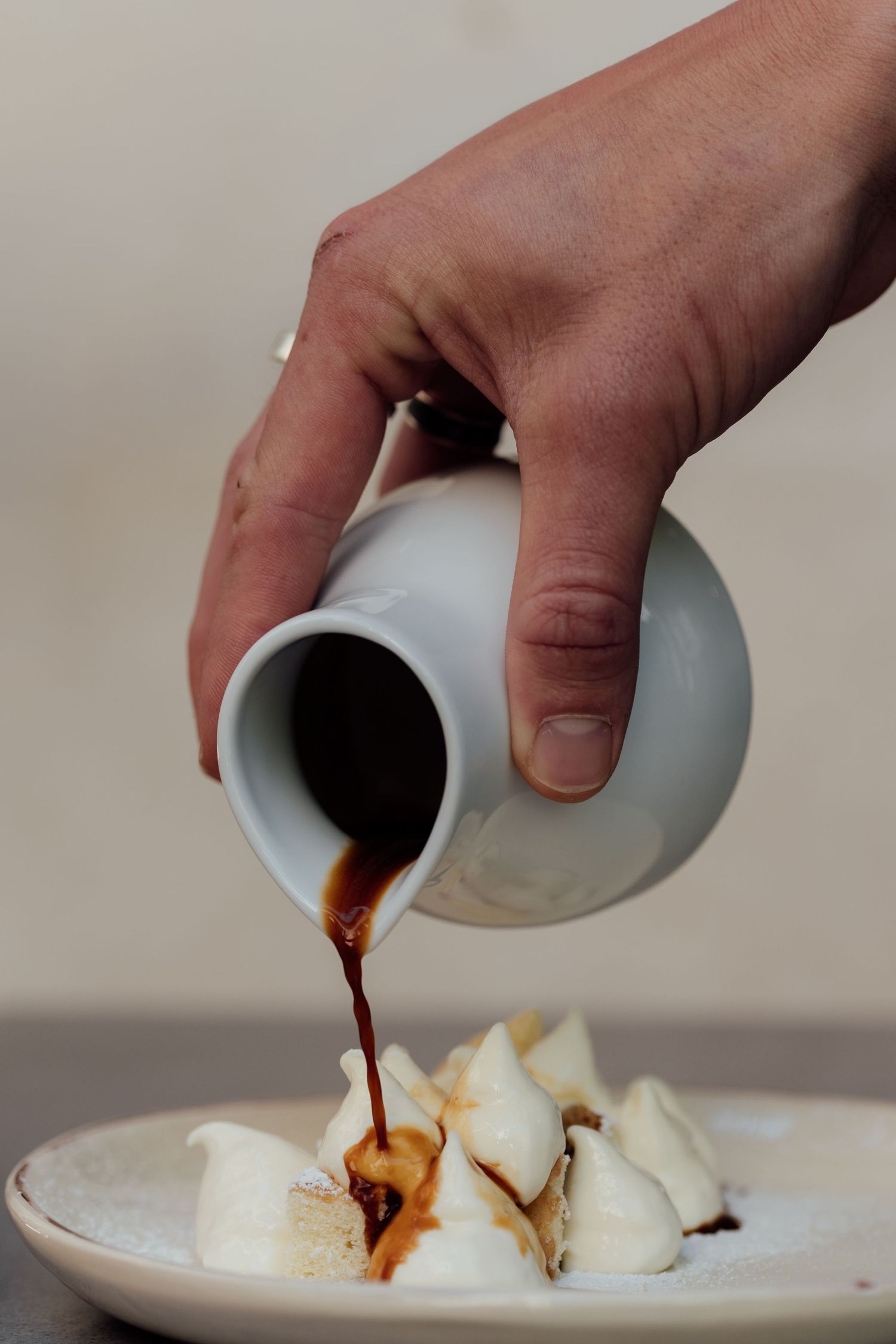 Affogatto réalisé par le chef du restaurant Aux Envies à Saint-Rémy-de-Provence.