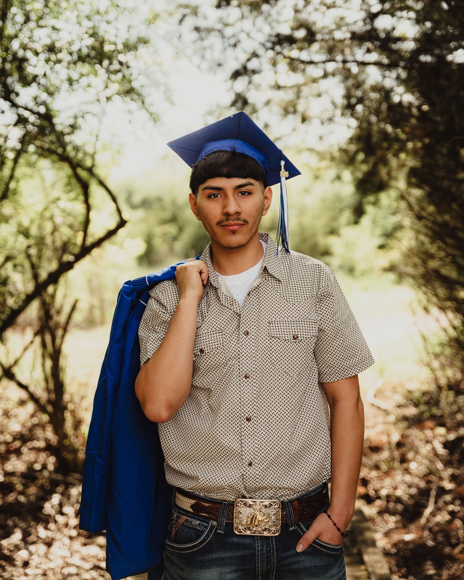 High school senior portrait by a senior photographer in Lafayette, Indiana capturing confidence, personality, and graduation memories
