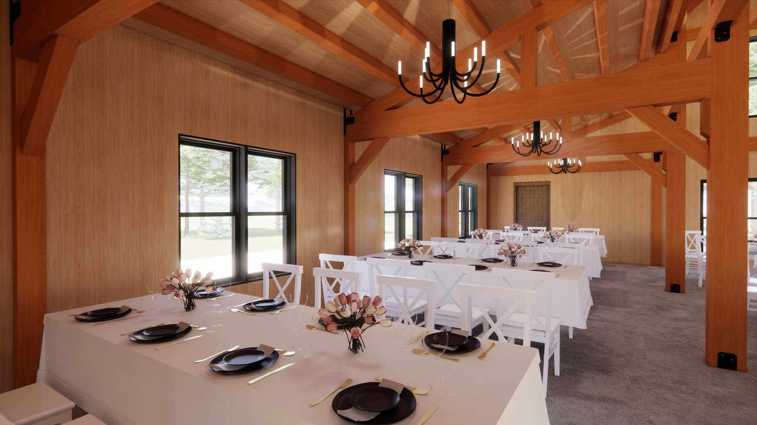 image of 9 acres event barn main floor