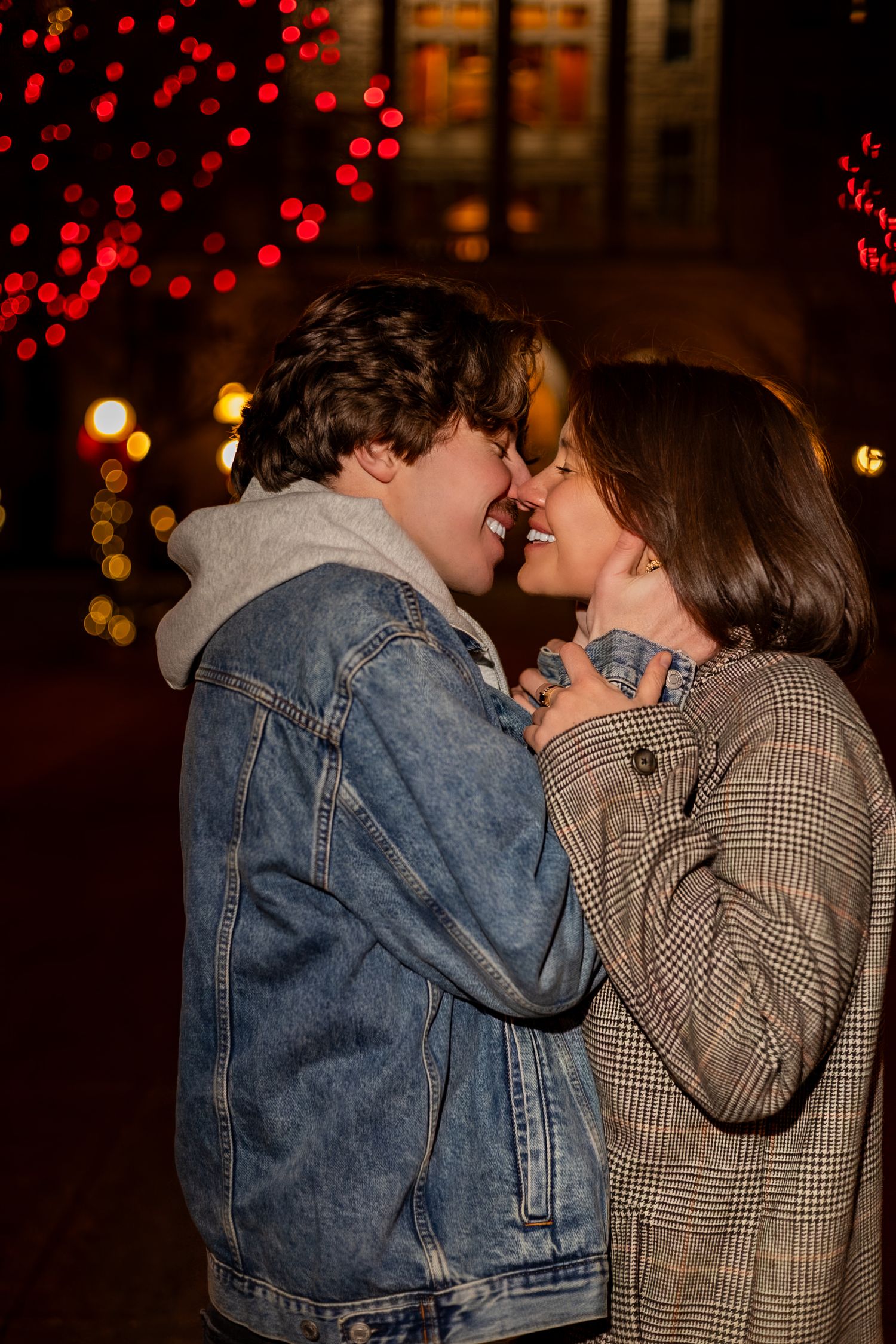 engagement photo bride and groom in downtown salt lake city